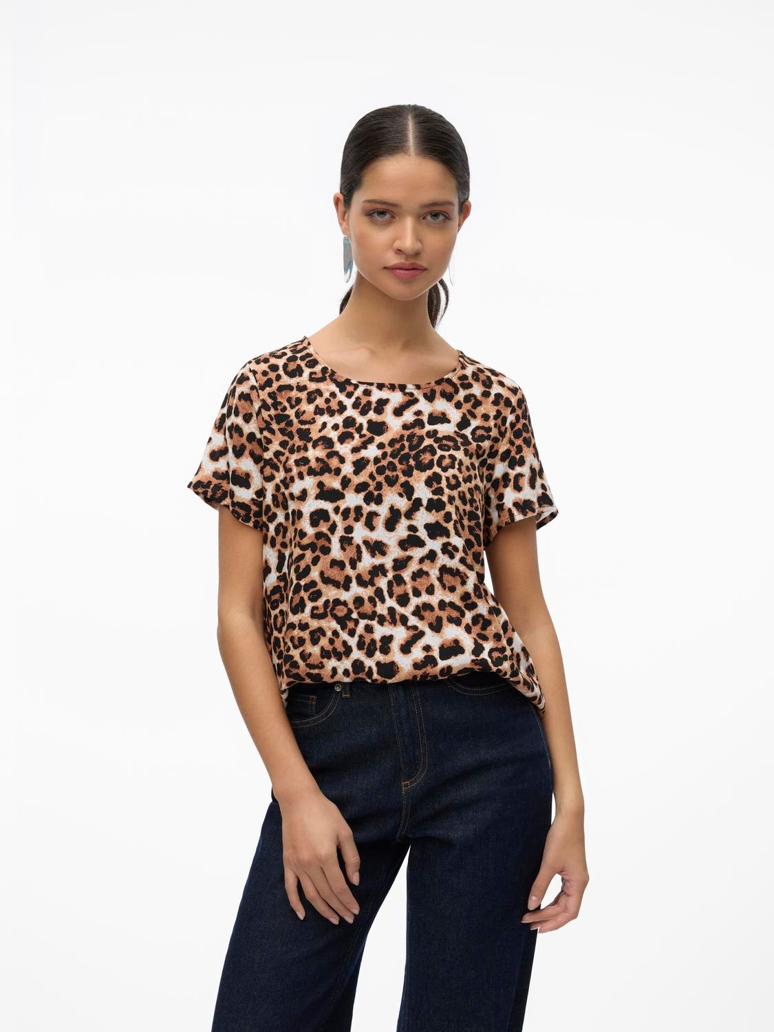 Vero Moda Kurzarmshirt »Vmeasy Joy S/S Top Wvn Ga«