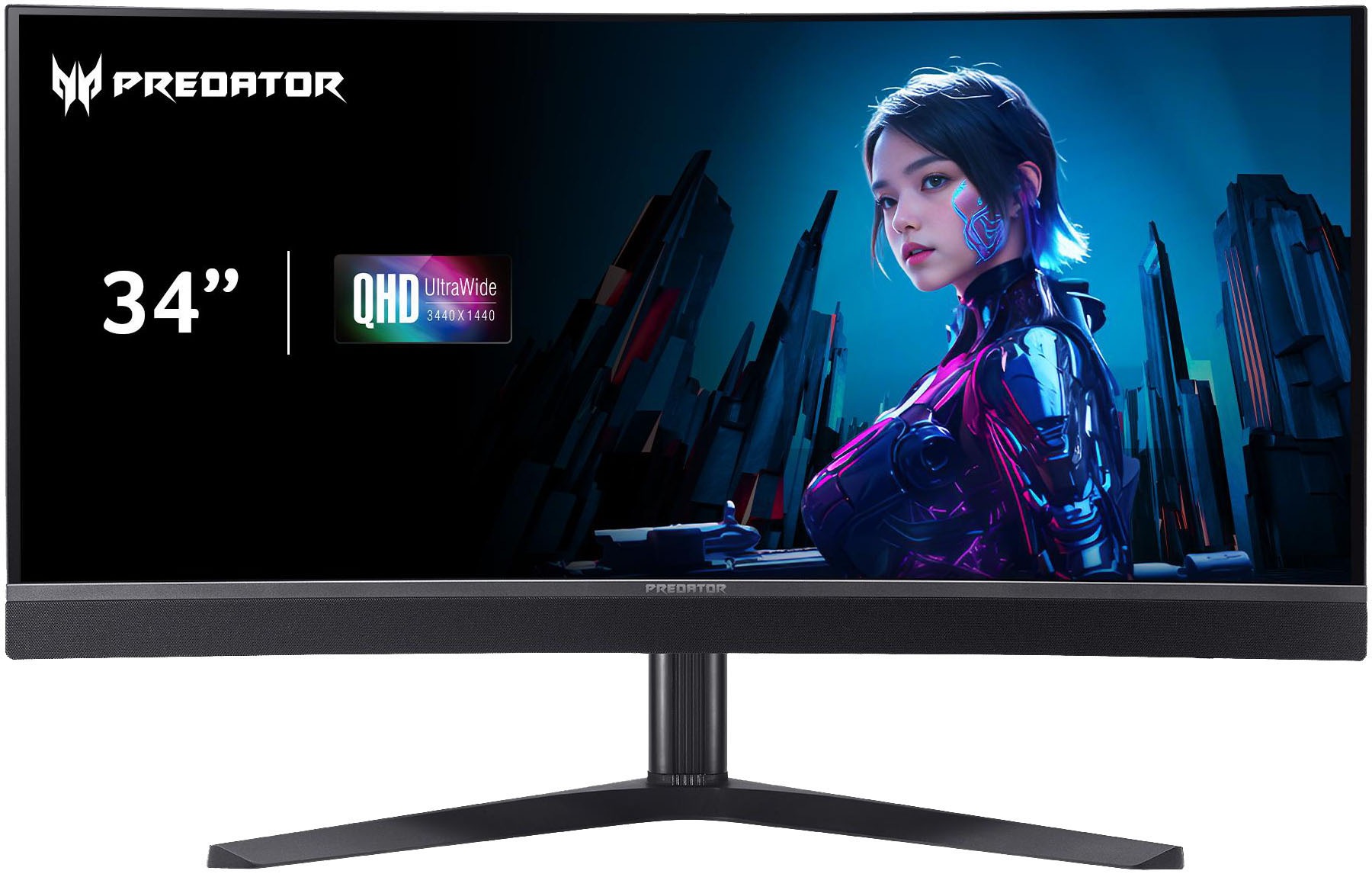 Acer Curved-Gaming-OLED-Monitor »Predator X34V«, 86 cm/34 Zoll, 3440 x 1440 px, UWQHD, 0,1 ms Reaktionszeit, 175 Hz