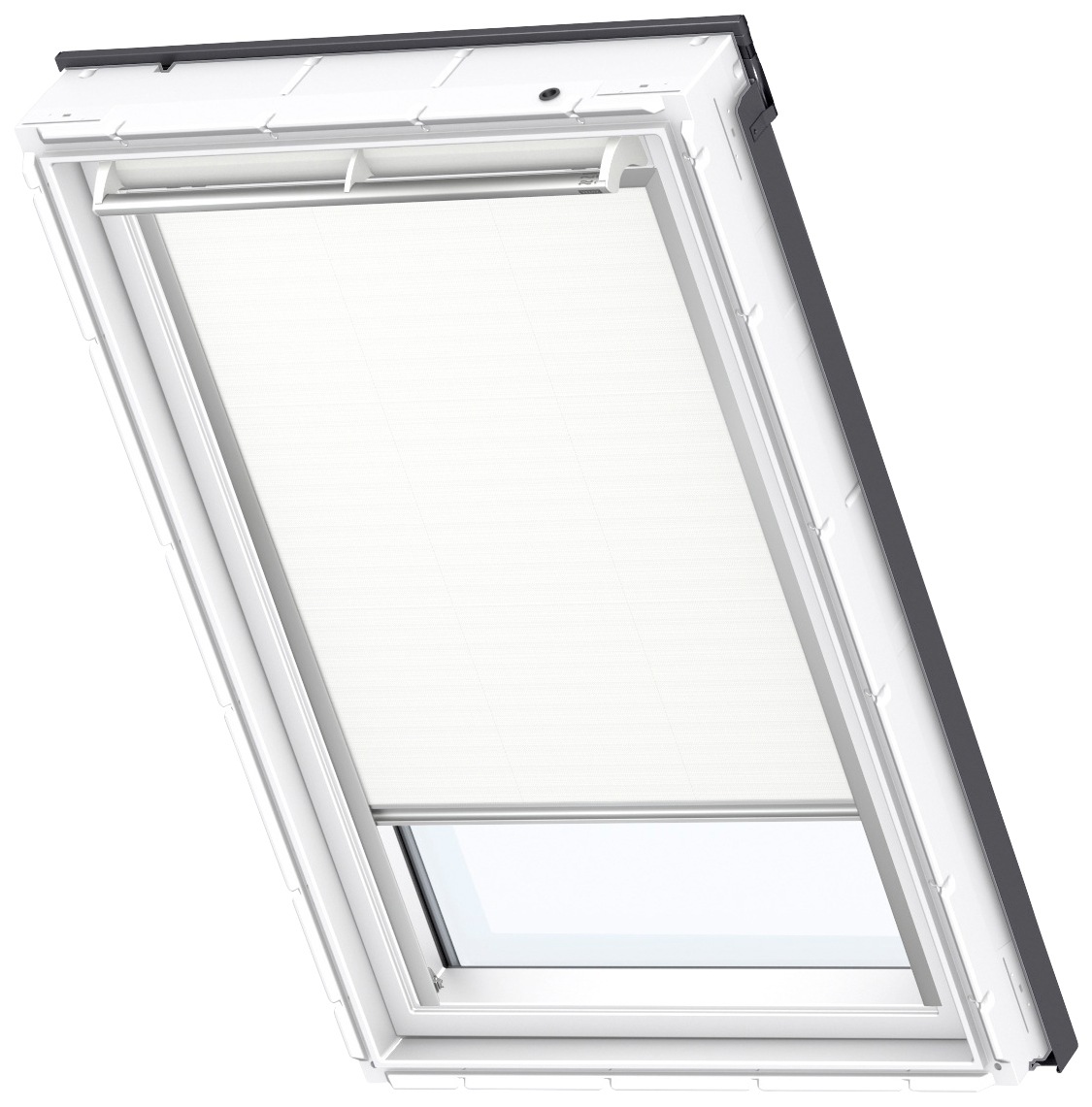VELUX Verdunklungsrollo »DKL MK06 1025S«, verdunkelnd, Verdunkelung, ohne Bohren, in Führungsschienen, alufarbene Führungsschienen & Griffleiste
