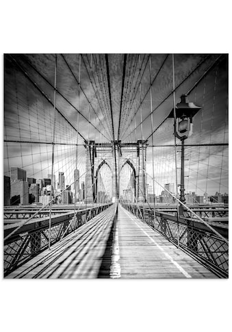 Glasbild »New York City Brooklyn Bridge I«, Amerika, (1 St.)