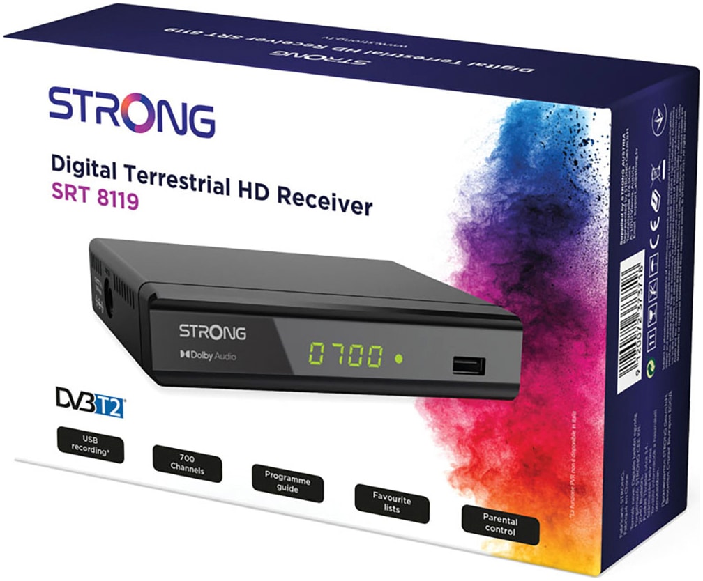 Strong AV-Receiver »SRT 8119«, 2.0, (USB-Mediaplayer-Kindersicherung-EPG (elektronische Programmzeitschrift), Hervorragende Audio- und Videoqualität