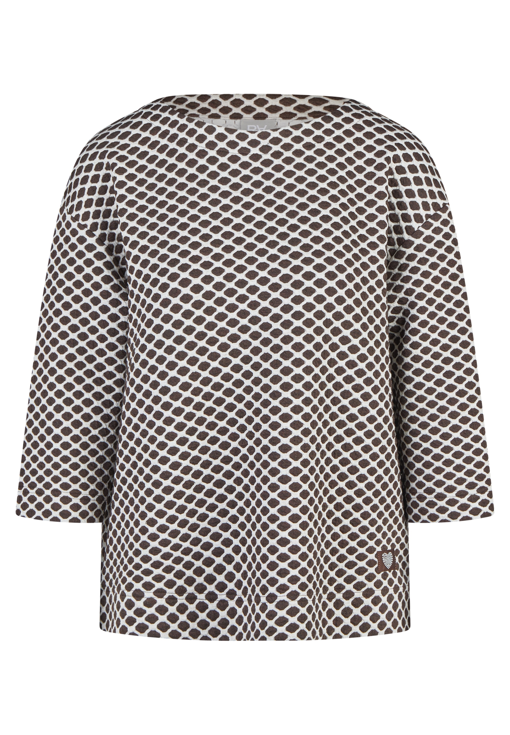 Rabe 3/4-Arm-Shirt mit Allover-Muster und Viskose/Stretch