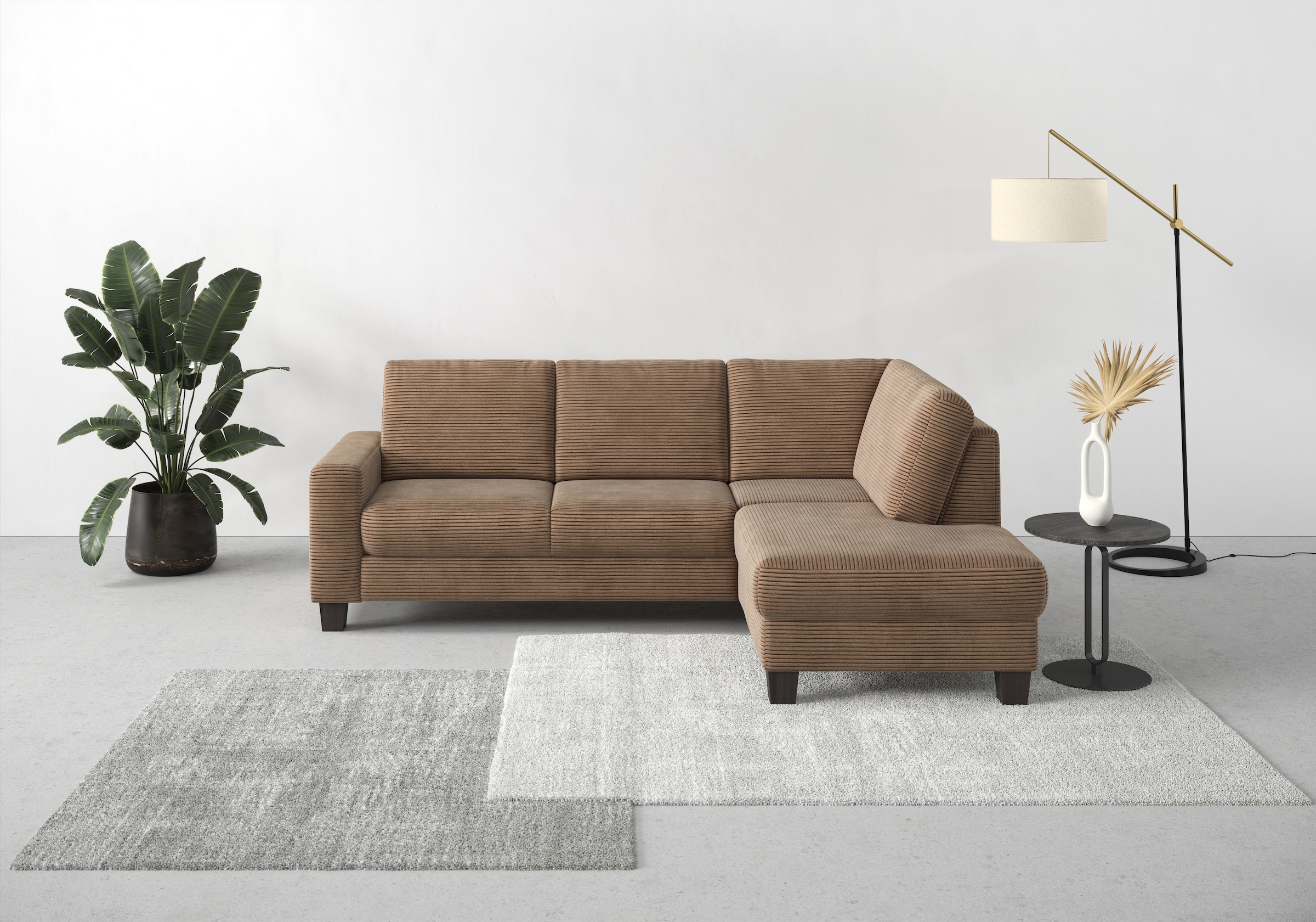 Home affaire Ecksofa "Summer L-Form", mit Ottomane, mit oder ohne Bettfunkt günstig online kaufen