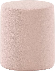 Vipack Polsterhocker »Moon«, (Made in Europe), als Sitzgelegenheit o. Nachttisch, 41 cm ∅, Bouclé Stoff, in 4 Farben