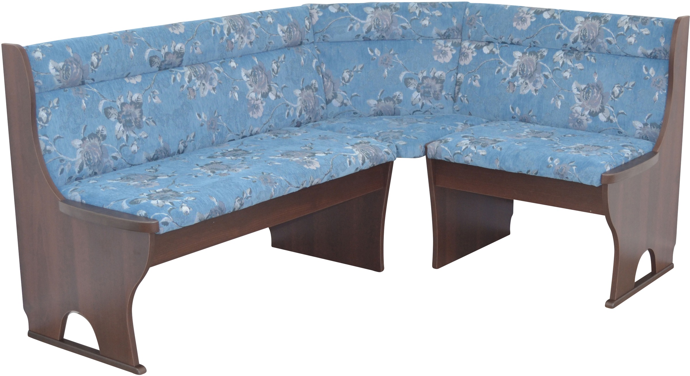 HOFMANN LIVING AND MORE Eckbank 1 Stk. tlg. blau + Nussbaum-Nachbildung