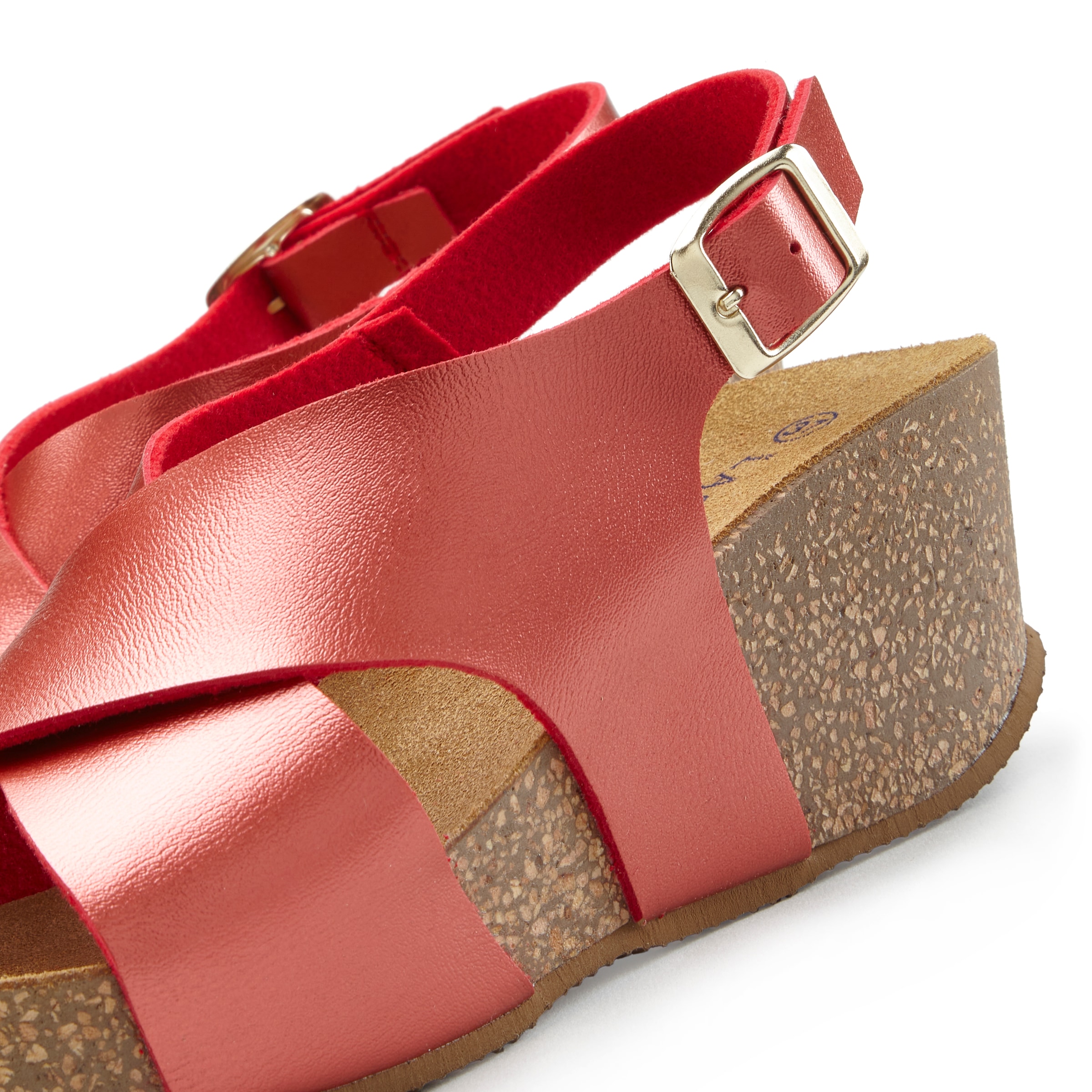 LASCANA Sandalette »Sommerschuh«, Sommerschuh mit Keilabsatz und Korkfußbett