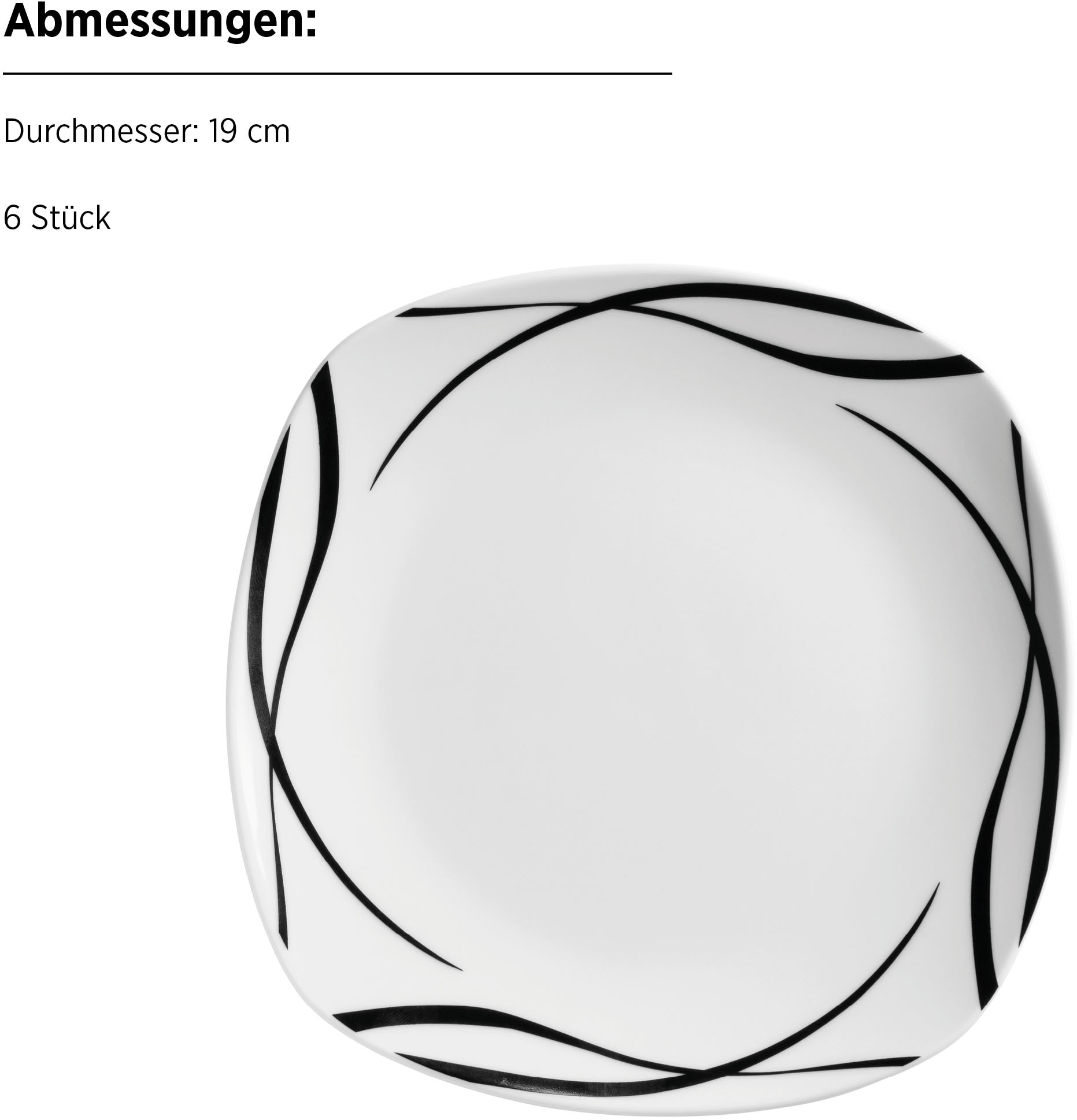 MÄSER Tafelservice »DECORA, Teller Set, Porzellan«