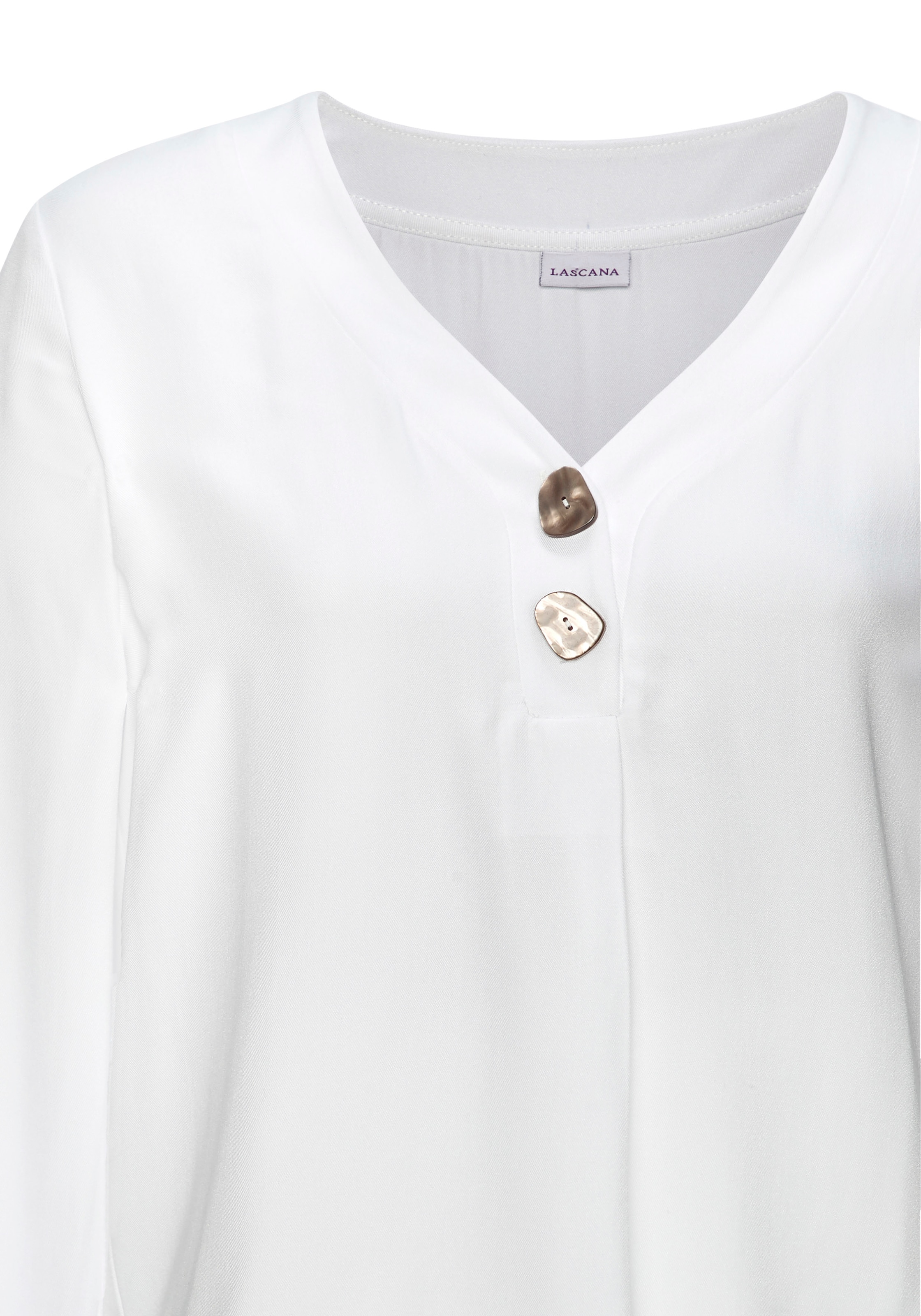 LASCANA Langarmbluse mit modischen Knöpfen