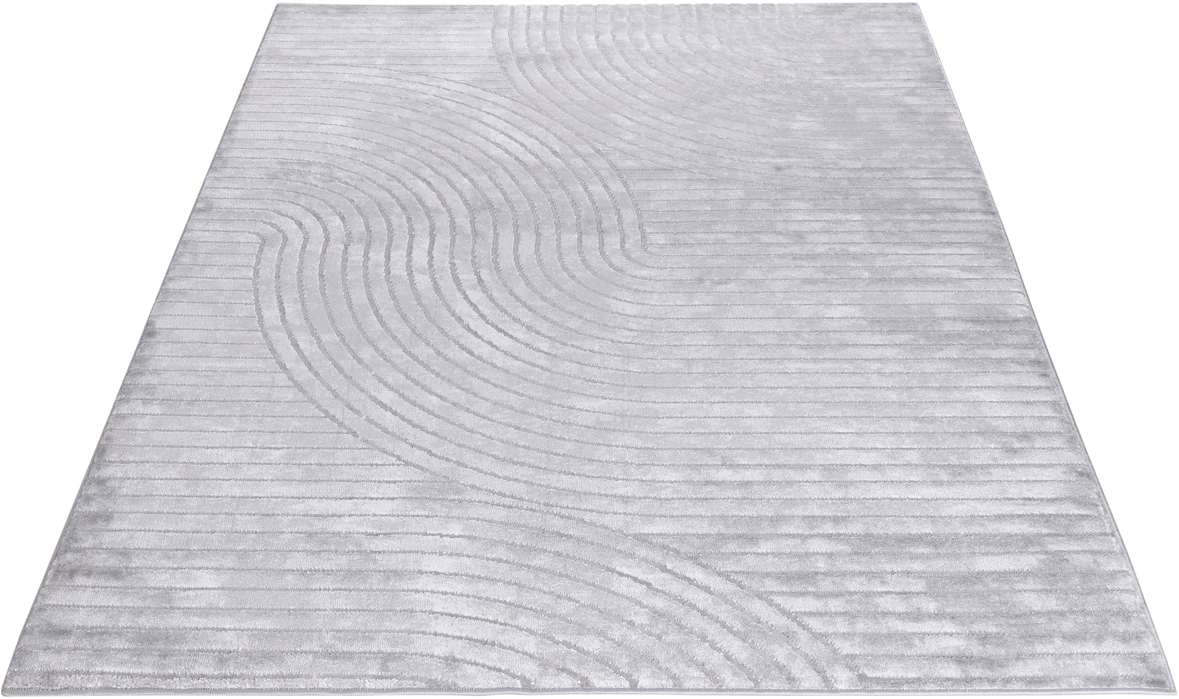 OTTO home Teppich »Luvu«, rechteckig, 12 mm Höhe, Modernes Design mit Boho-Charme, Hoch-Tief-Struktur, dezenter Glanz