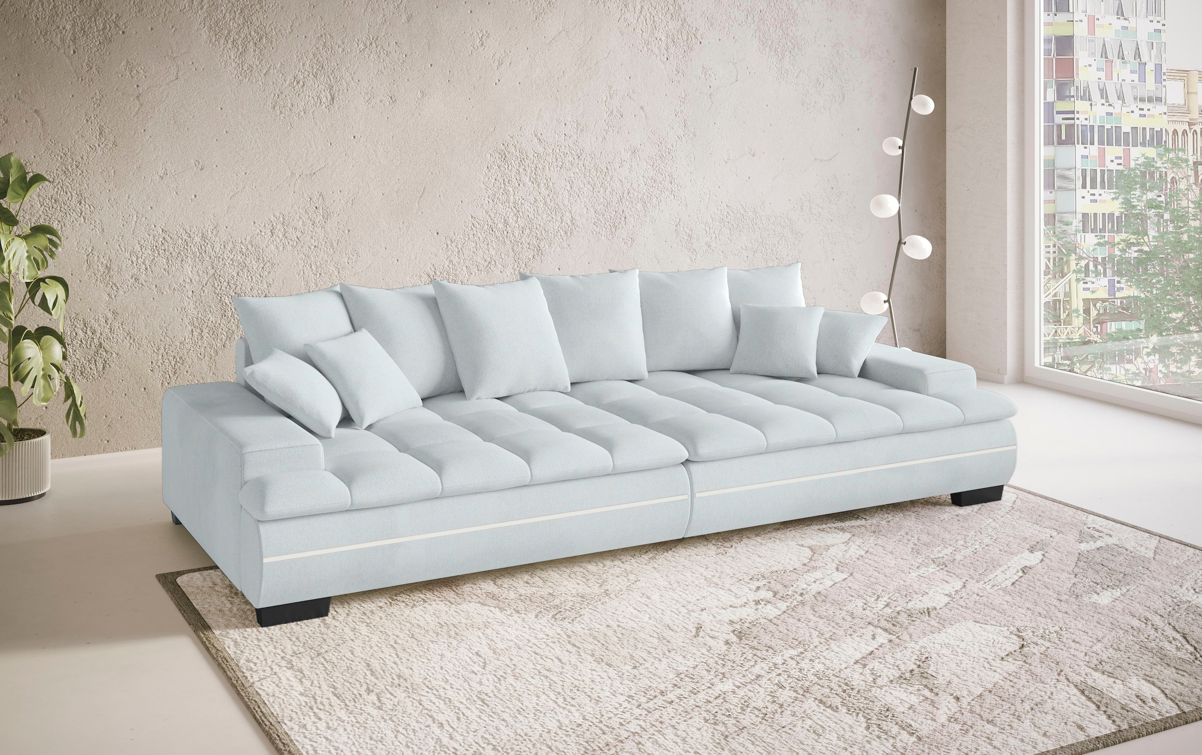 Mr. Couch Big-Sofa »Haiti II«, RGB-LED Beleuchtung, Kaltschaumpolsterung, bis 140 kg belastbar