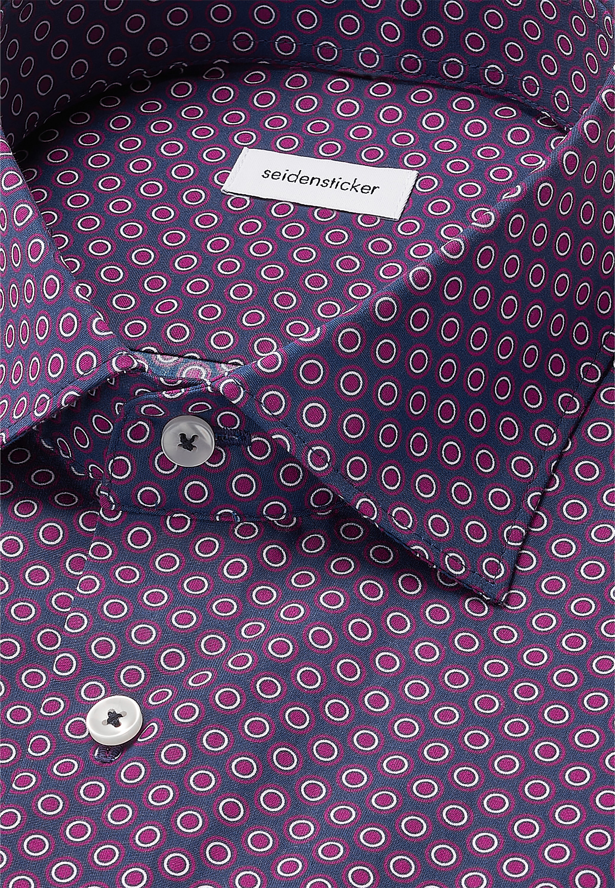 seidensticker Businesshemd »Schwarze Rose«, Regular 1/1 Kentkragen Druck