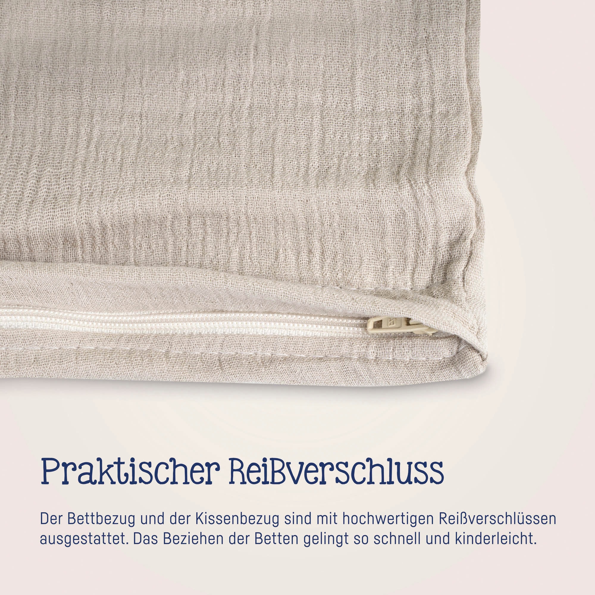 Julius Zöllner Kinderbettwäsche »Baby- und Kinderbettwäsche aus 100% Musselin« 2 Stk. erhältlich in den Größen 80x80+35x40cm und 100x135+40x60cm