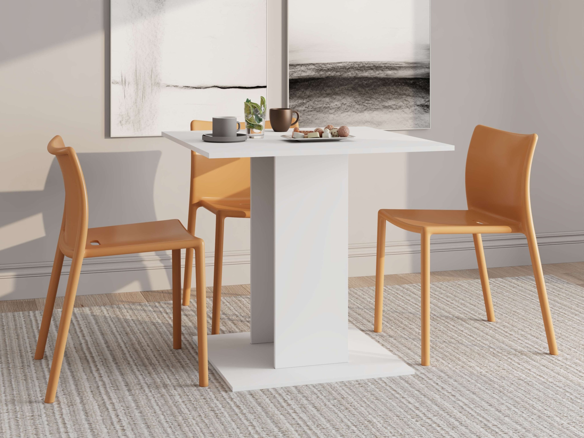 Home affaire Esstisch »Capua, Esstisch, Küchentisch, Bistrotisch, Speisetisch« Leicht zu bewegen,  ideal für kleine Räume, Maße: 80 x 80 cm