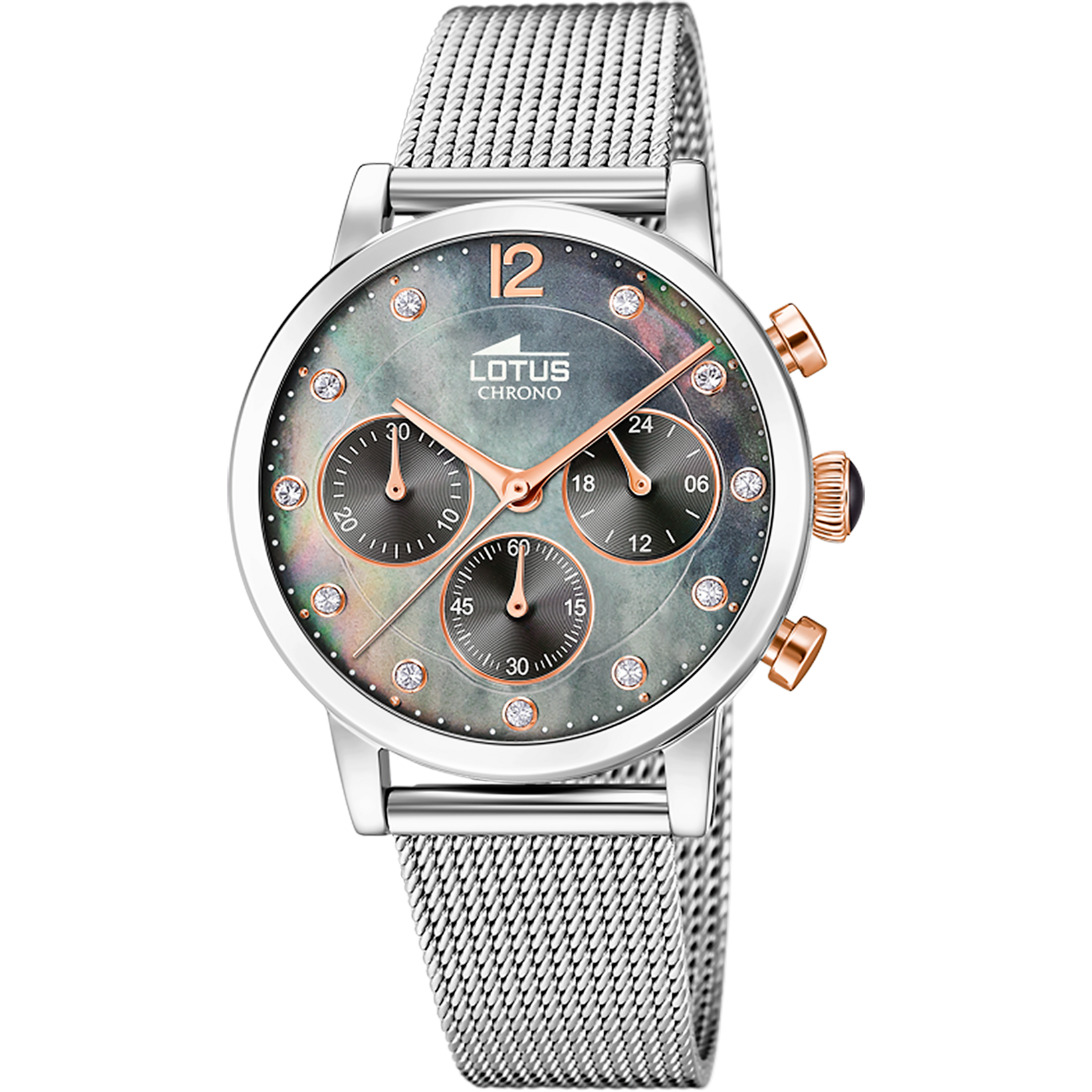 Lotus Chronograph »Trendy« Quarzuhr, Armbanduhr, Damenuhr, Edelstahlarmband, analog