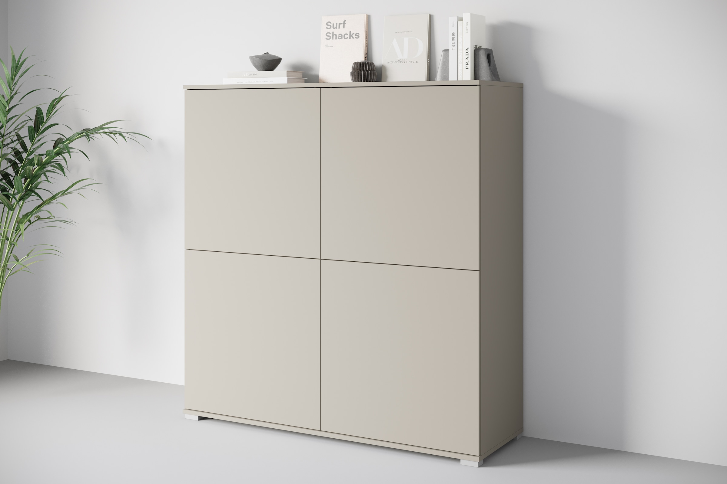 INOSIGN PC-Schrank »Kenia, Sekretär, Home Office«, (1 St.), Mit Push-to-open, Tastaturauszug und praktischem Stauraum