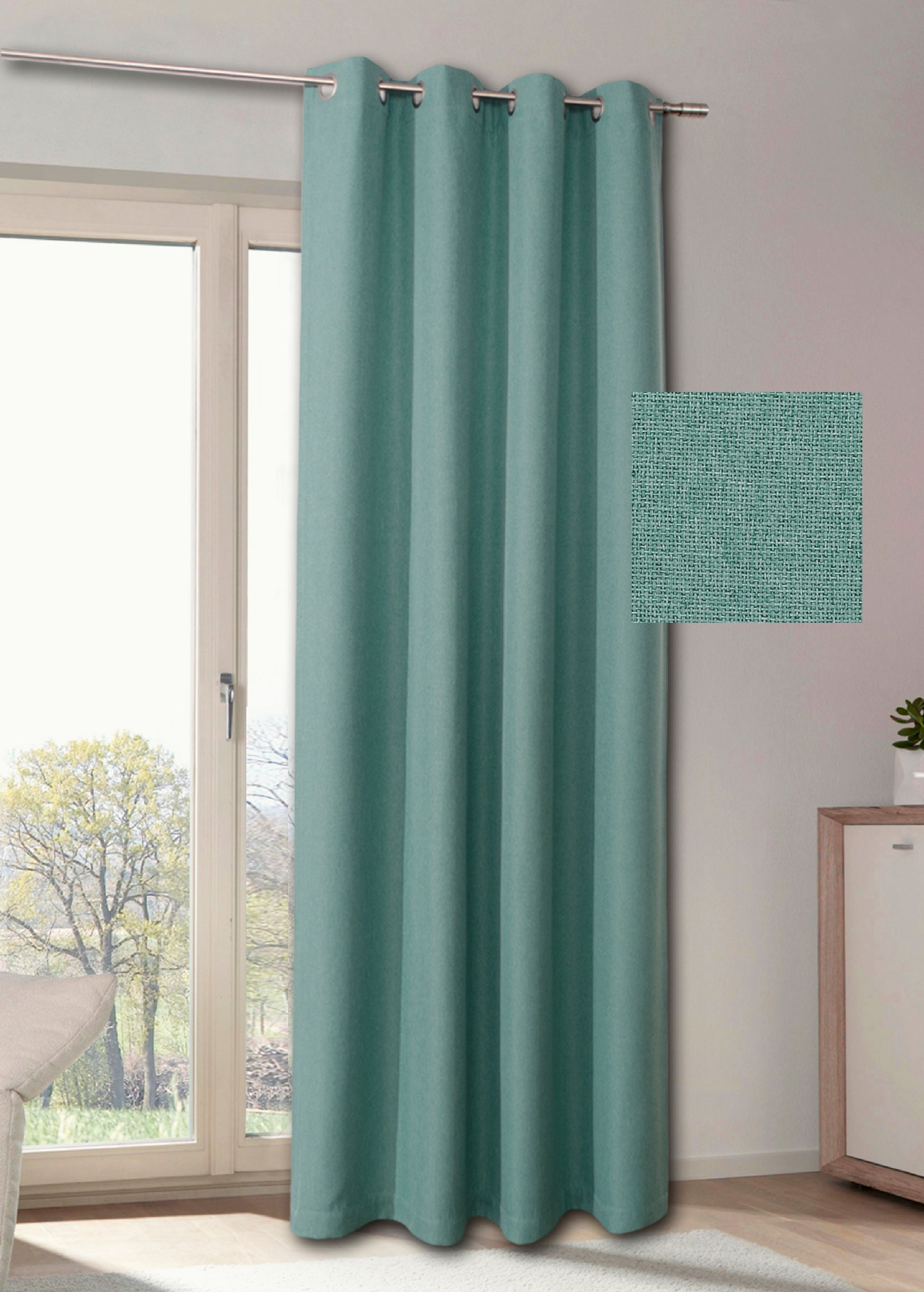 my home Vorhang »MAILAND« Ösen 1 Stk. tlg. blickdicht, verschiedene Farben, 140 x 235, Sicht- und Lichtschutz,