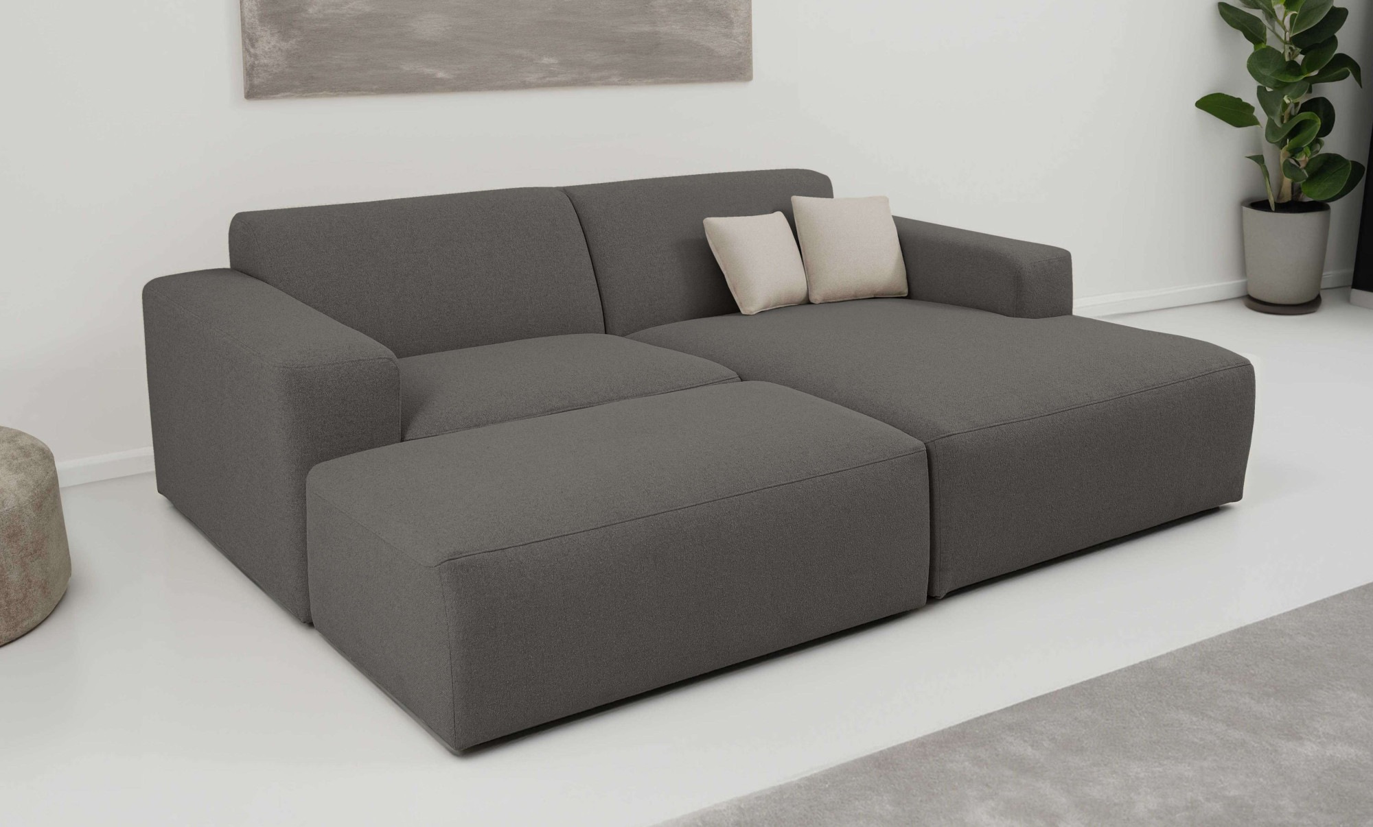 INOSIGN Ecksofa »Koa,228cm, L-Form, Modulsofa, Webstoff, Cord, Struktur, Ch günstig online kaufen