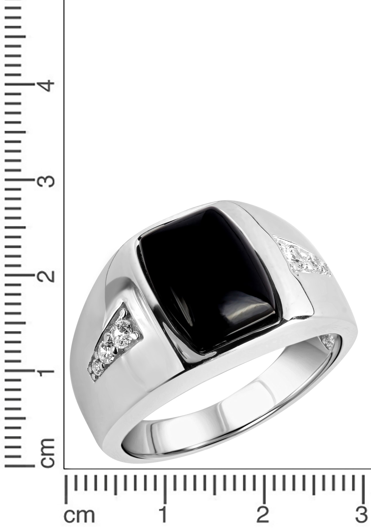 Firetti Fingerring »Schmuck Geschenk Silber 925 Silberring Siegelring«, mit Achat, Zirkonia (synth.)