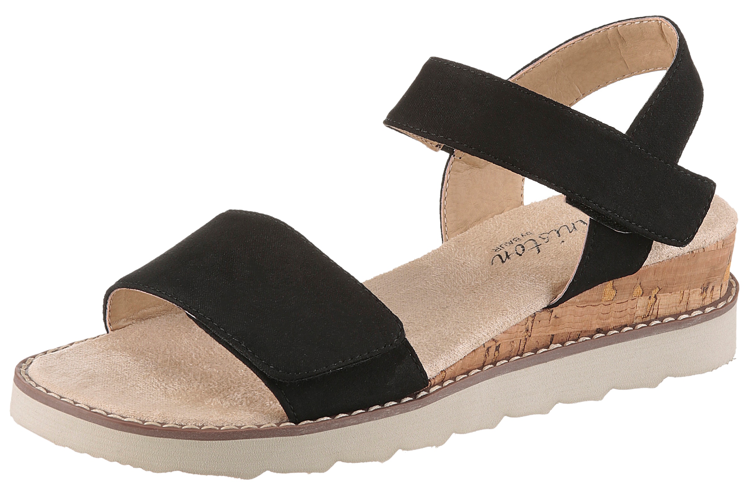 Aniston SHOES Sandale  Sommerschuh, Klettschuh, Keilabsatz - NEUE KOLLEKTION
