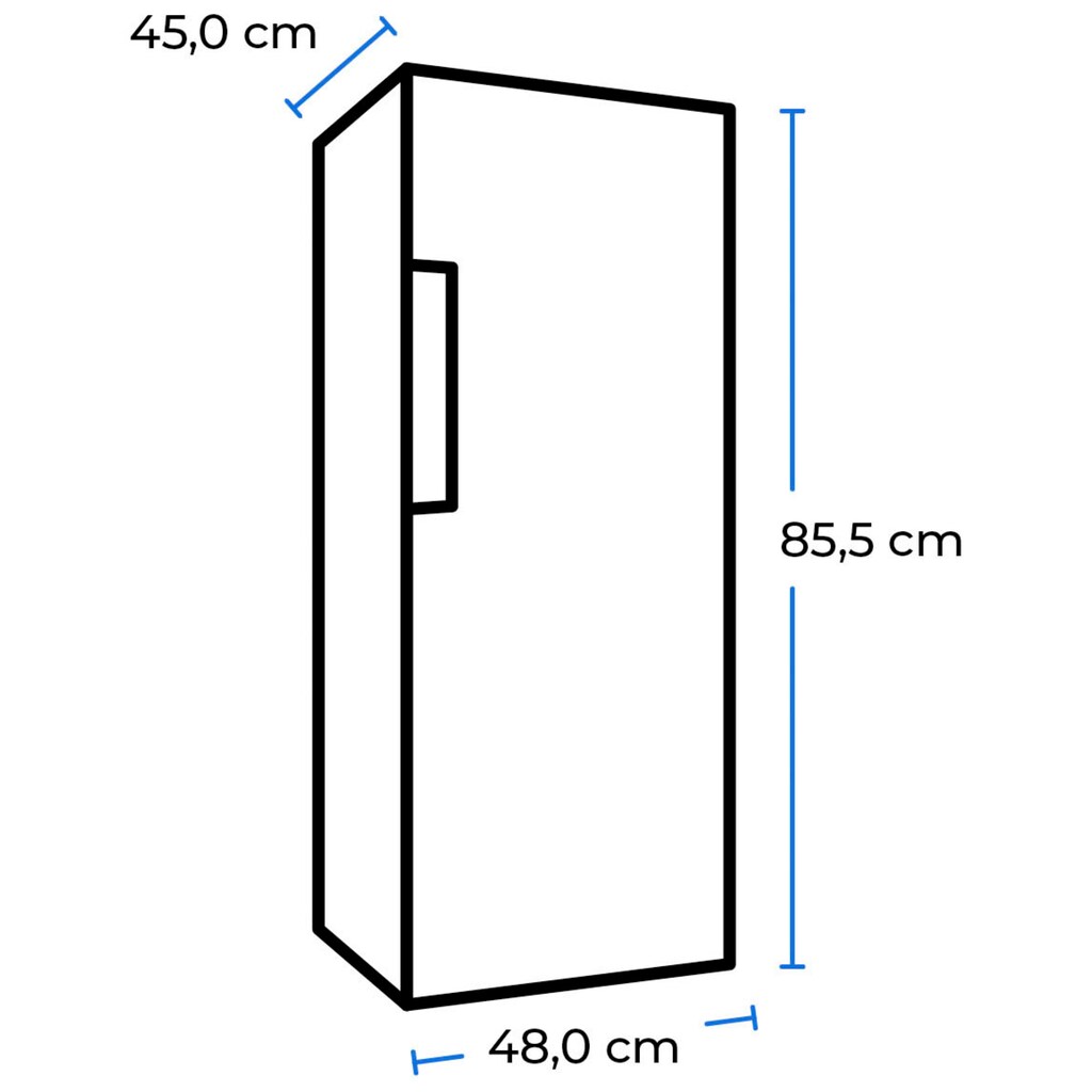 exquisit Vollraumkühlschrank »KS116-V-041E«, KS116-V-041E weiss, 85 cm hoch, 48 cm breit
