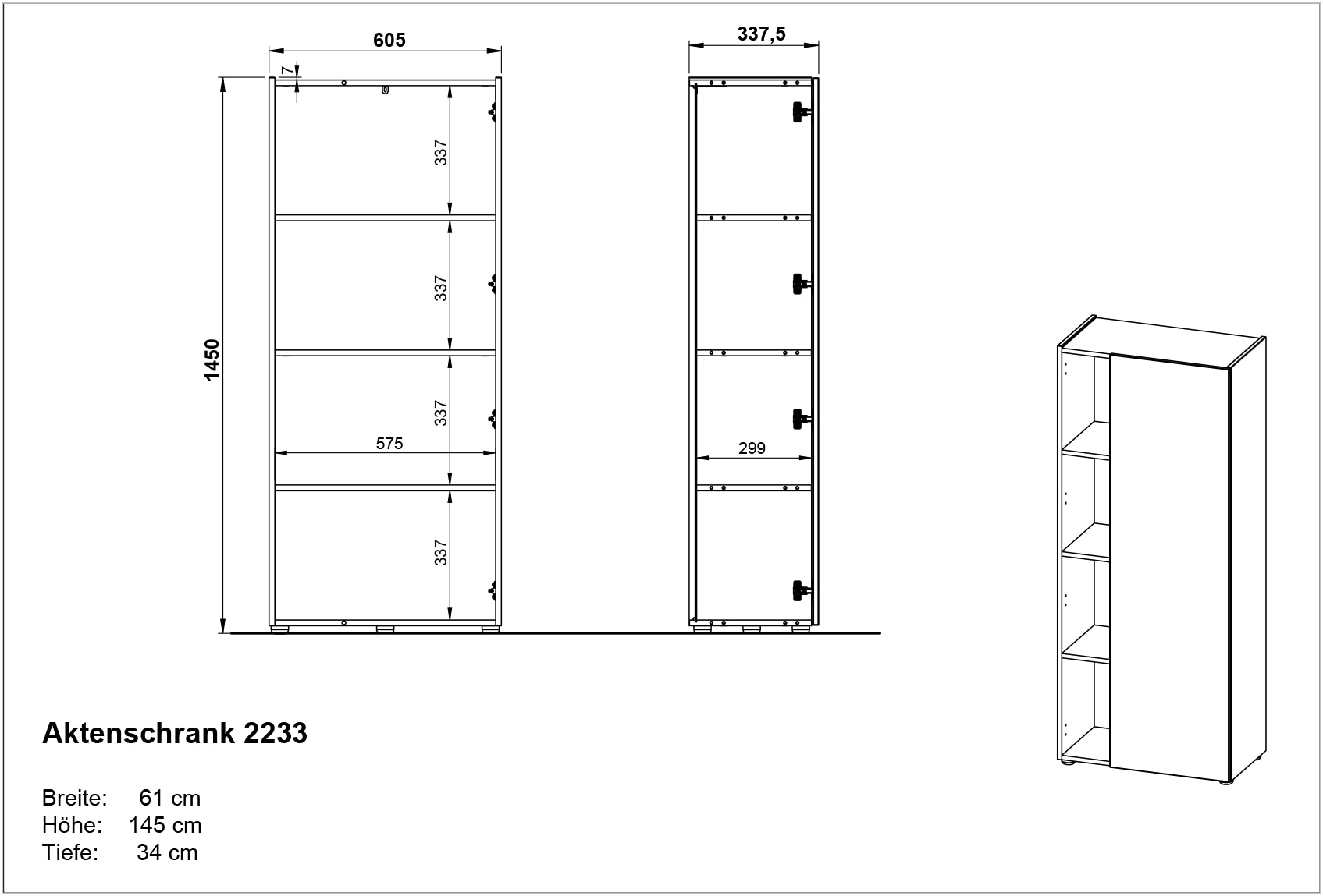 GERMANIA Büromöbel-Set »Adrano«, (3 tlg.), mit integriertem Sideboard