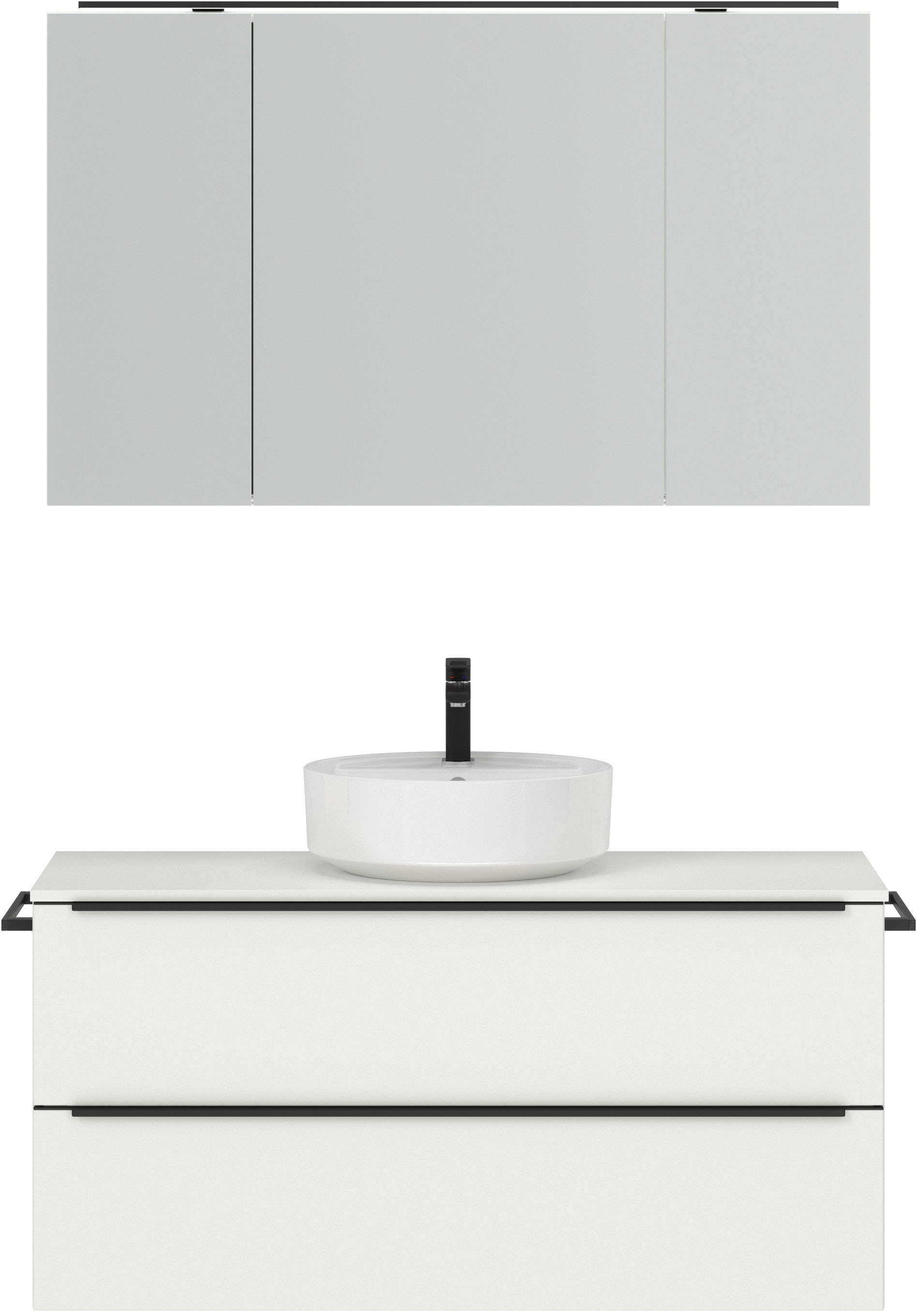 nobilia® Badmöbel-Set »Alvene« vormontiert, mit Soft-Close, 2 Stk. tlg. günstig online kaufen