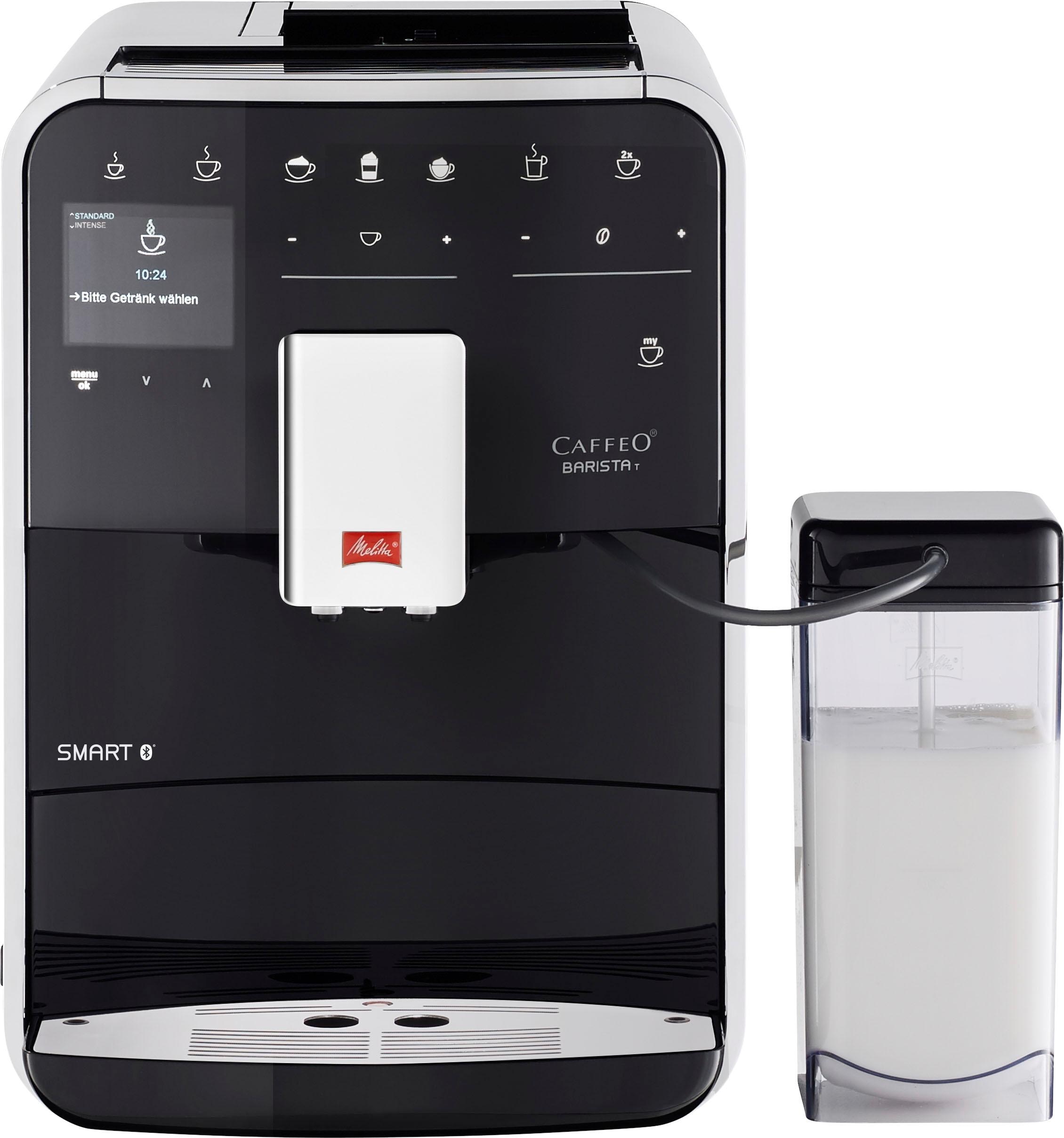 Melitta Kaffeevollautomat »Barista T Smart® F 83/0-102, schwarz«, 4 Benutzerprofile& 18 Kaffeerezepte, nach italienischem Originalrezept