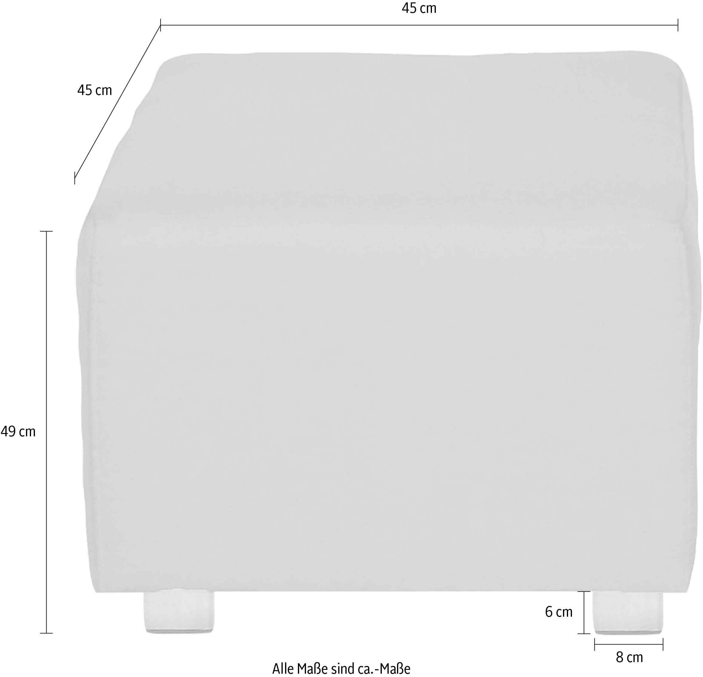 Fink Polsterhocker »CARLO«, für Outdoor geeignet, UV beständig, quadratisch, Breite 45 cm