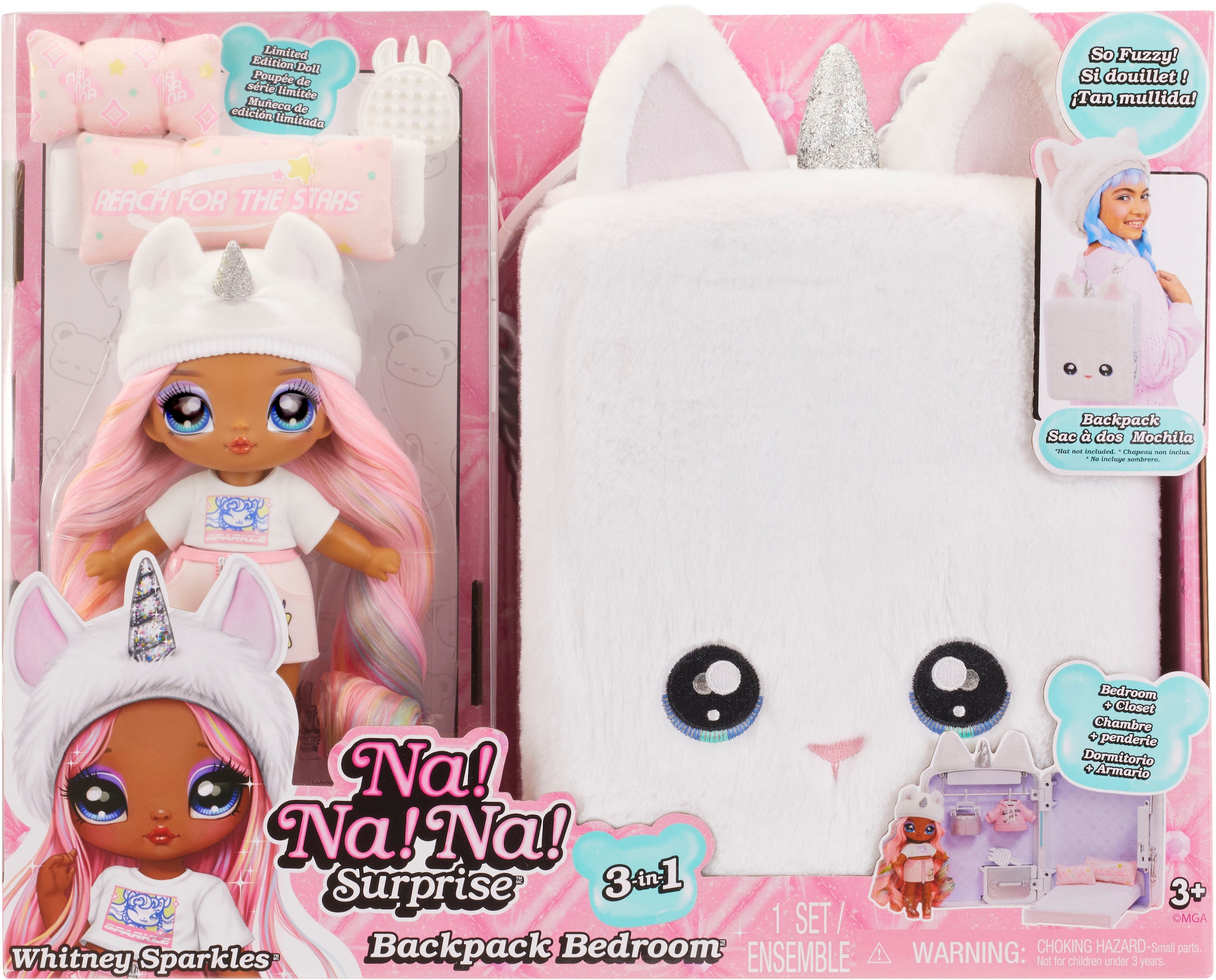 MGA ENTERTAINMENT Puppenmöbel »3in1 Backpack Bedroom Unicorn - Whitney Sparkles«, Na! Na! Na! Surprise