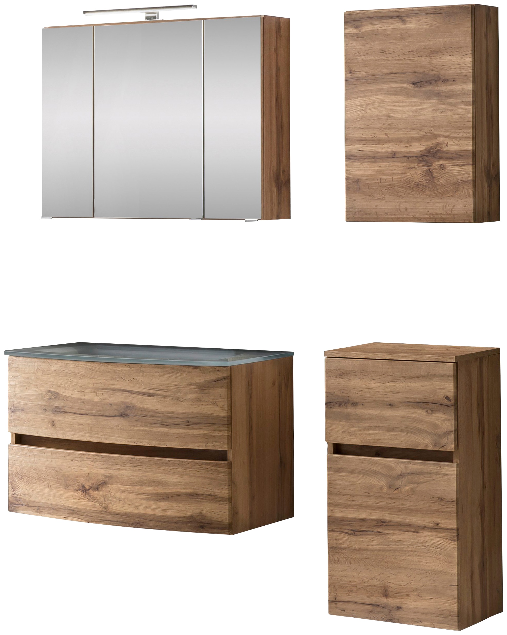welltime Badezimmer-Set »Kaunas«, (Set, 4 St.), Breite 120 cm, Soft Close F günstig online kaufen