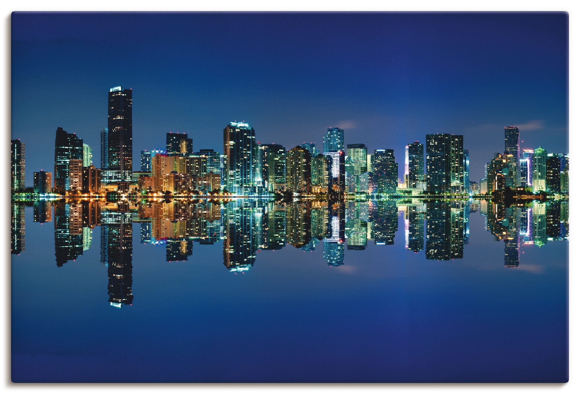 Artland Leinwandbild »Miami Skyline«, Amerika, (1 St.), auf Keilrahmen gesp günstig online kaufen