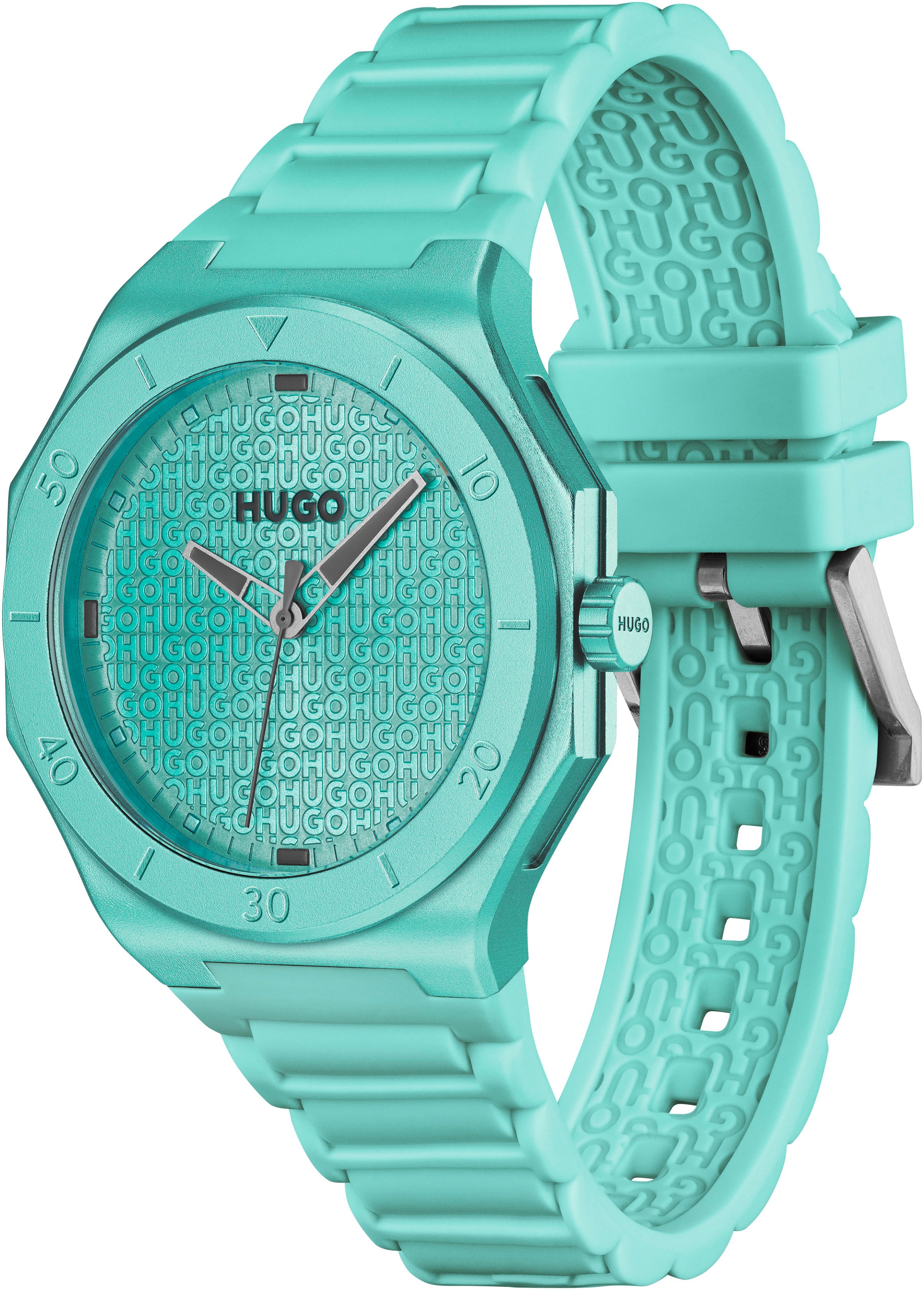 HUGO Quarzuhr »#GRAIL LIGHT«, Armbanduhr, Herrenuhr, Silikonarmband, analog