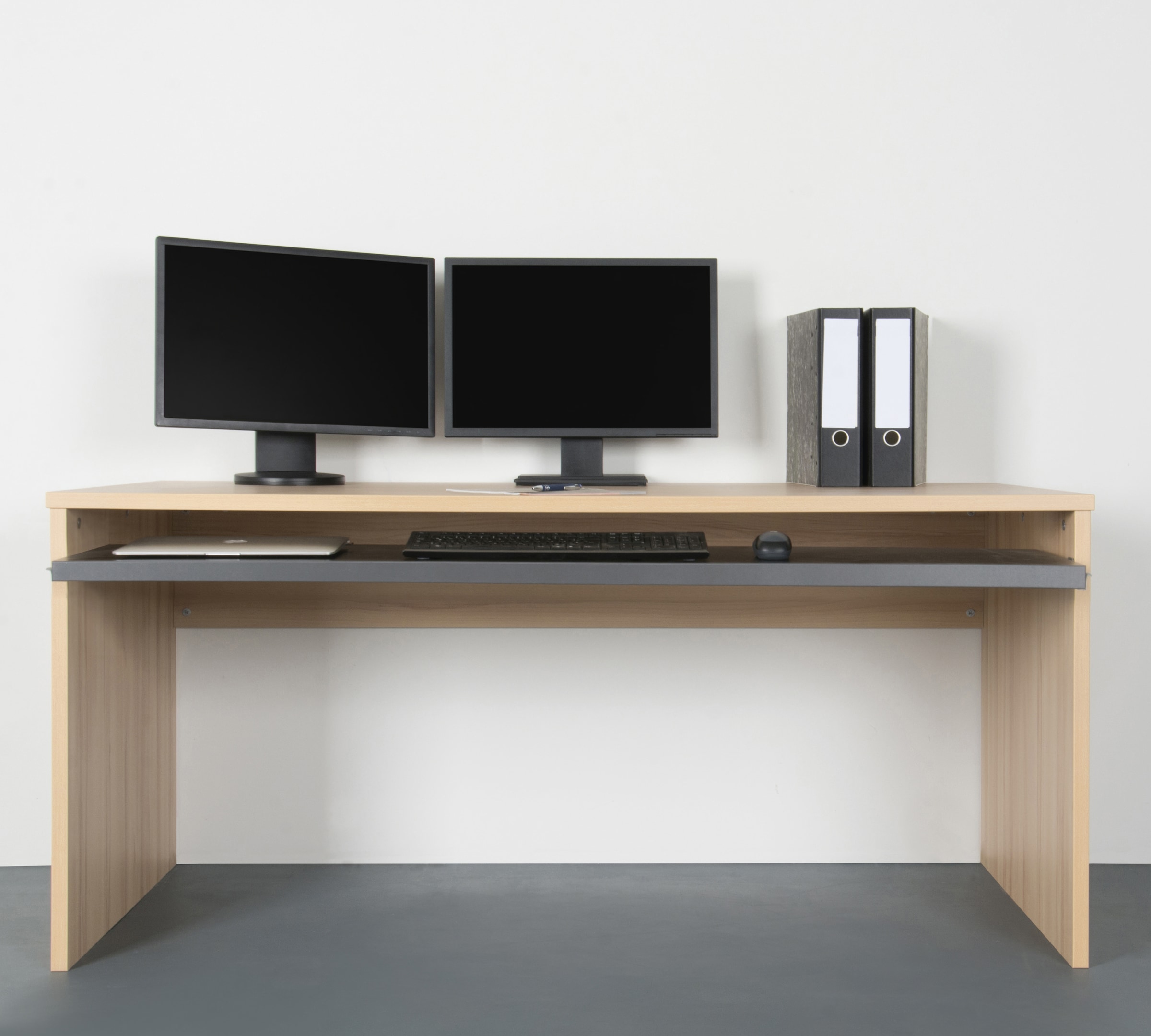 VOGL Möbelfabrik Schreibtisch »Barrie«, 2-farbiger Tablarauszug, Breite 137 cm, Made in Germany
