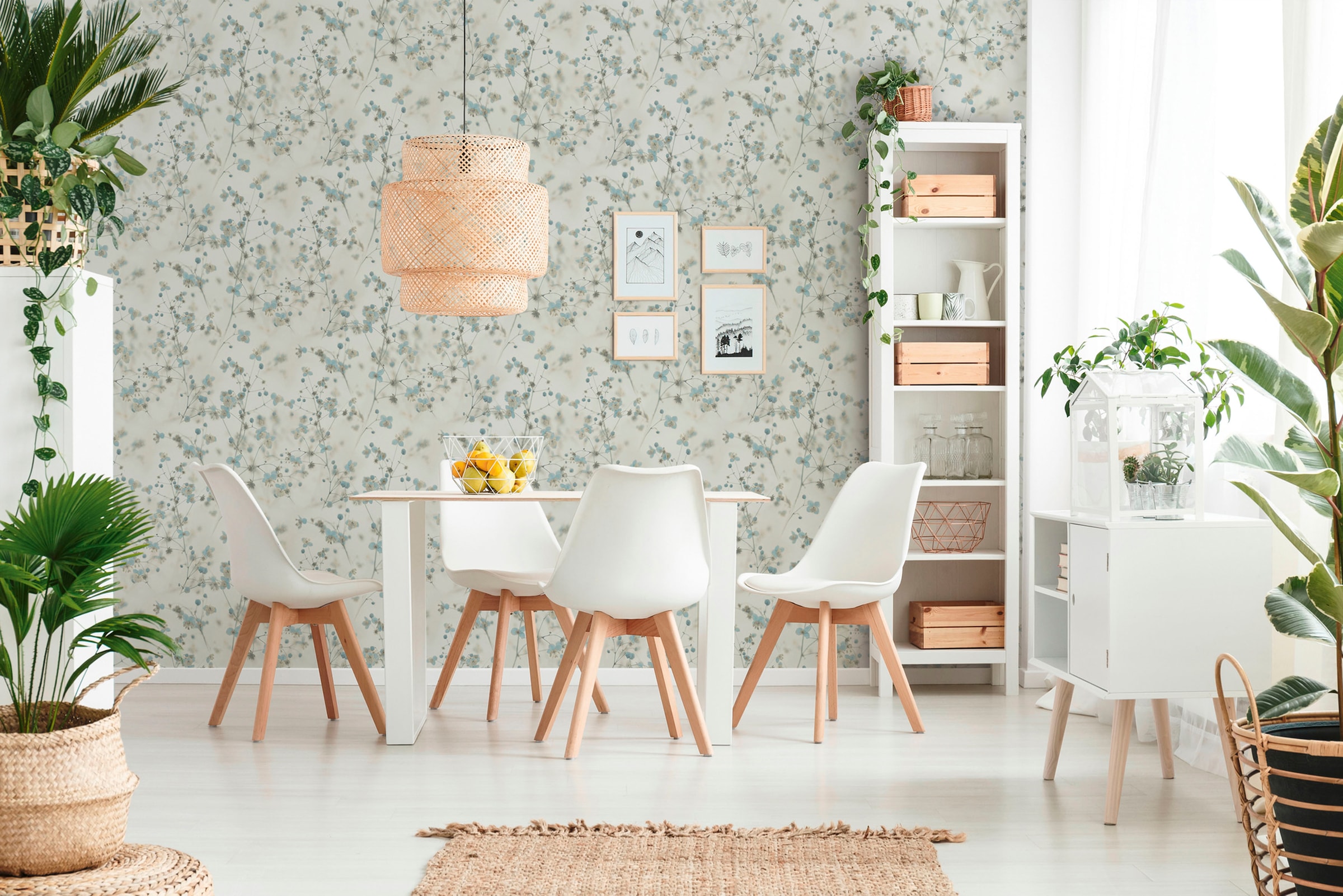 A.S. Création Vliestapete »PintWalls Blümchen 3D Effekt«, matt-gemustert-neutral, Florale Tapete Florale Tapete Tapeten Wohnzimmer Schlafzimmer Küche