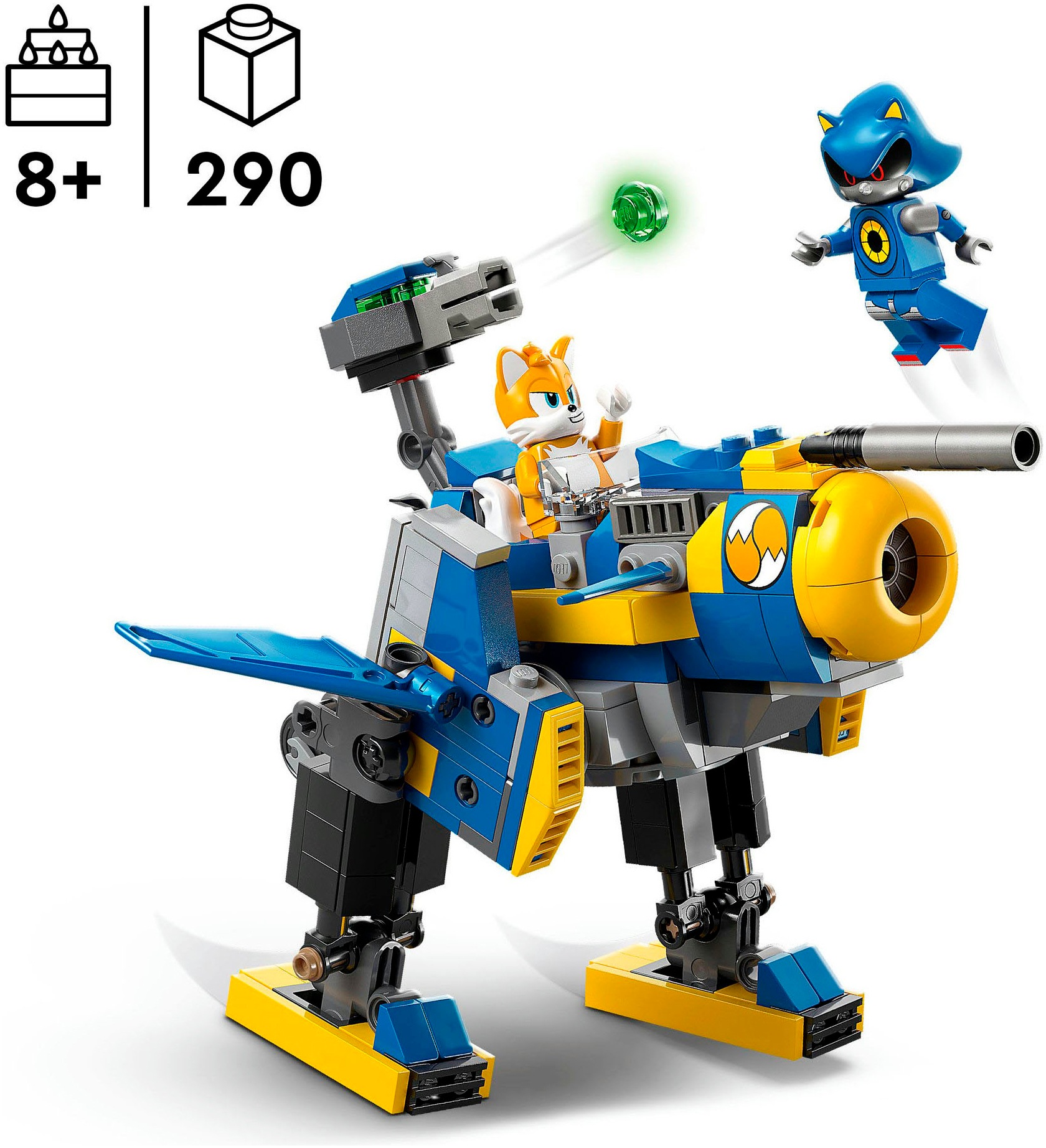 LEGO® Konstruktionsspielsteine »Cyclone vs. Metal Sonic (77002), LEGO Sonic«, (290 St.), Made in Europe