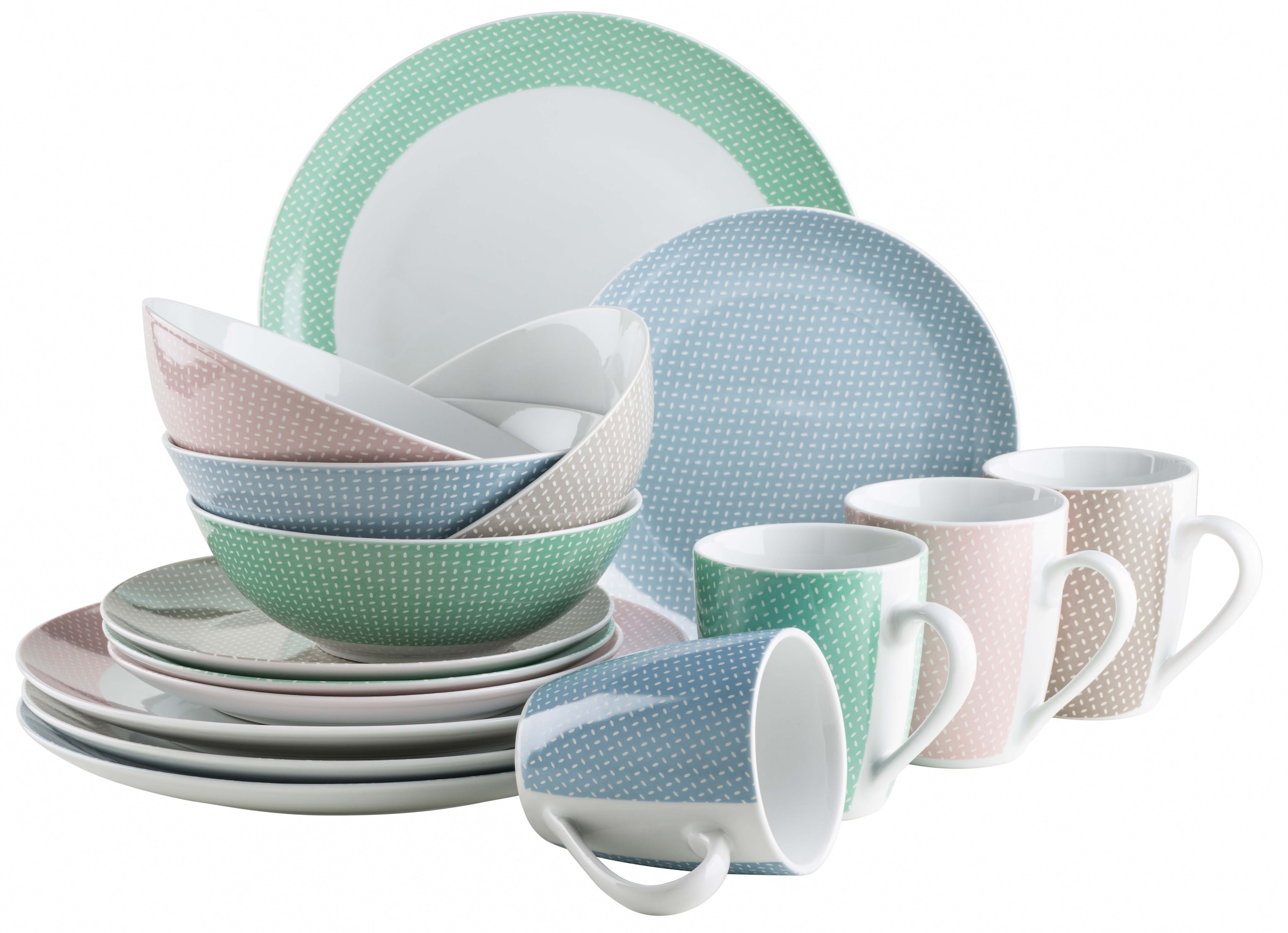 MÄSER Kombiservice »KITCHEN TIME II, Geschirr-Set, Porzellan« günstig online kaufen