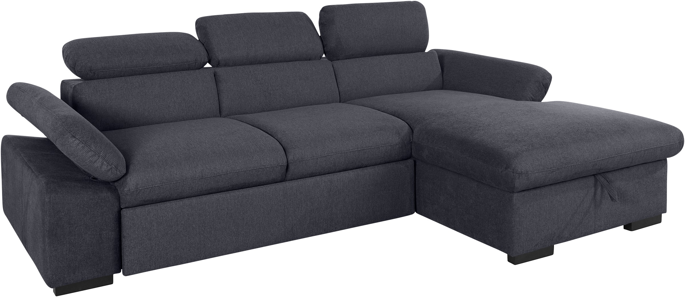 COTTA Ecksofa »Lola L-Form«, (Set, mit Hocker), mit Hocker & Kopfteilfunktion, wahlw. Bett- und Armteilfunktion