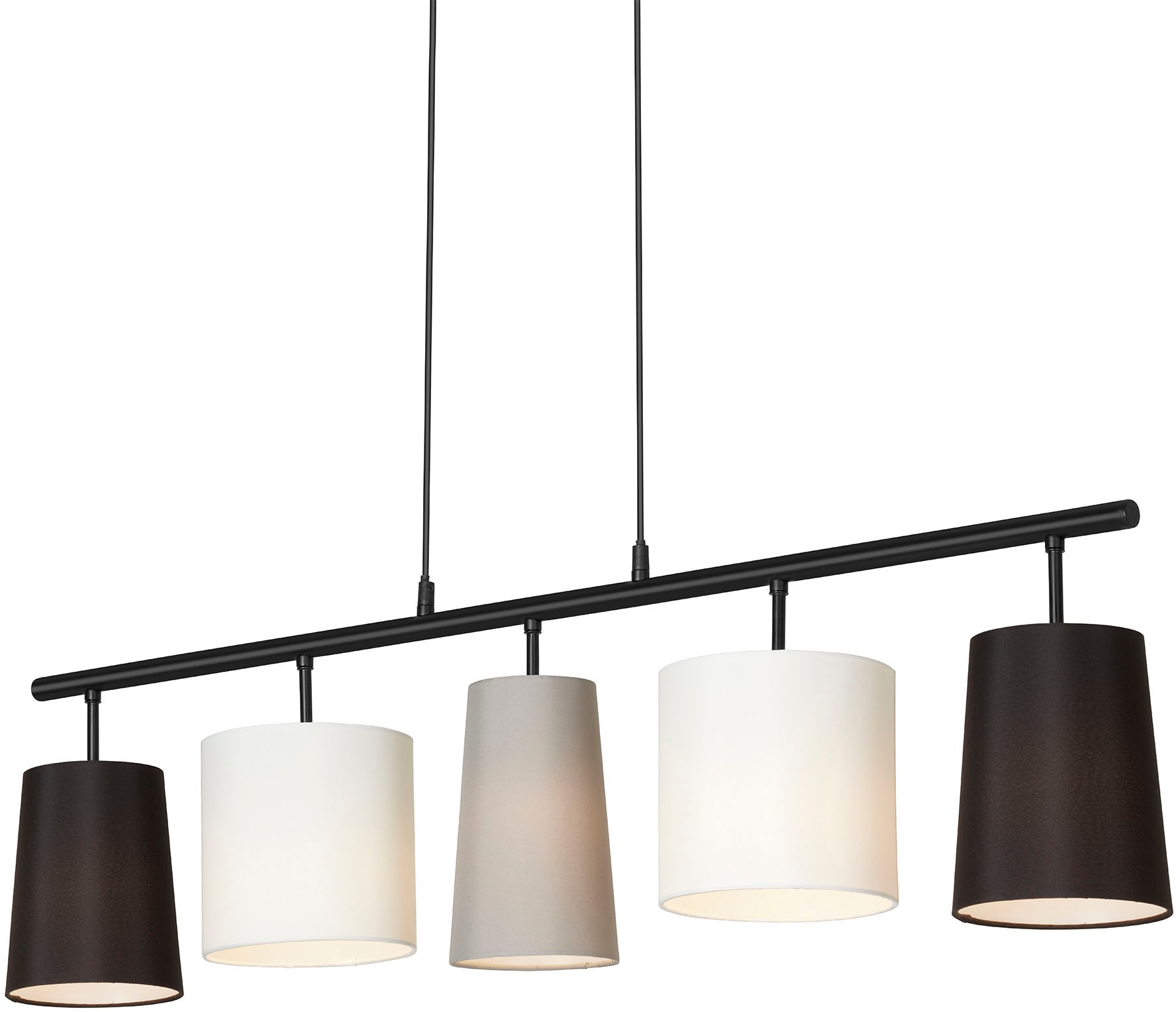 Briloner Leuchten Pendelleuchte »4009055 SHADES«, Leuchtmittel E14 | ohne Leuchtmittel, Hängelampe, 96x120cm, Grau-Schwarz-Weiß, max.40W, E14, Esszimmer