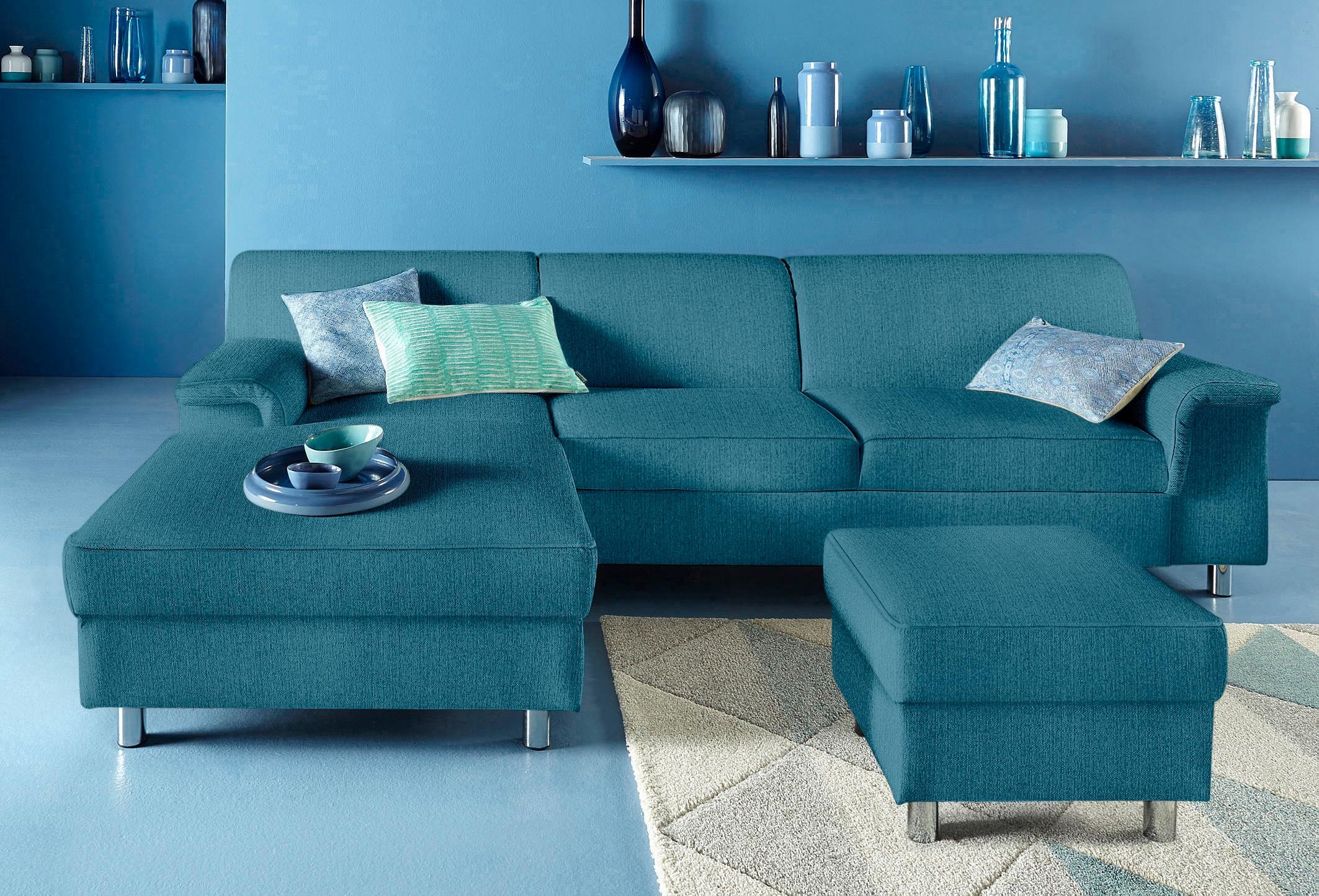 DOMO collection Ecksofa »Jamie, modern und elegant, Fußhöhe 9cm, L-Form,« w günstig online kaufen