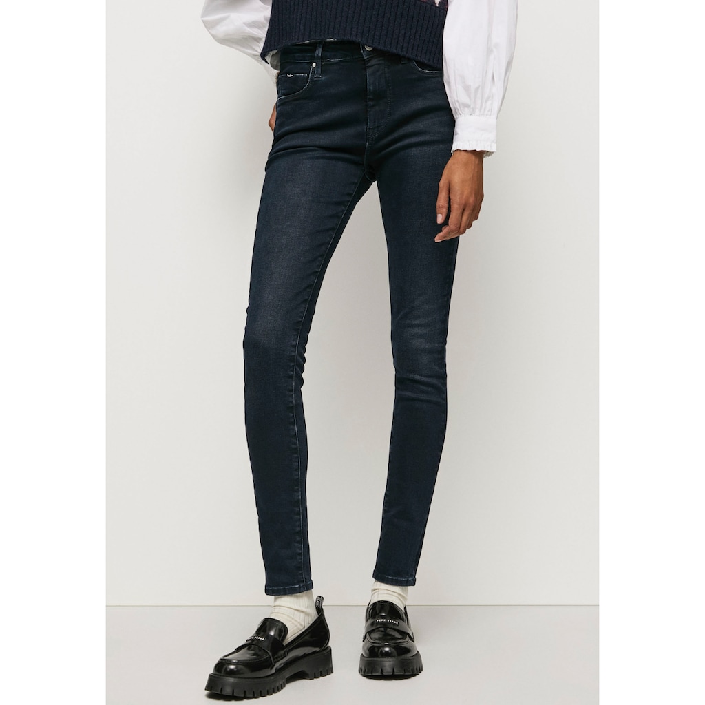 Pepe Jeans Röhrenjeans »REGENT«, in Skinny Passform mit hohem Bund aus seidig bequemem Stretch Denim