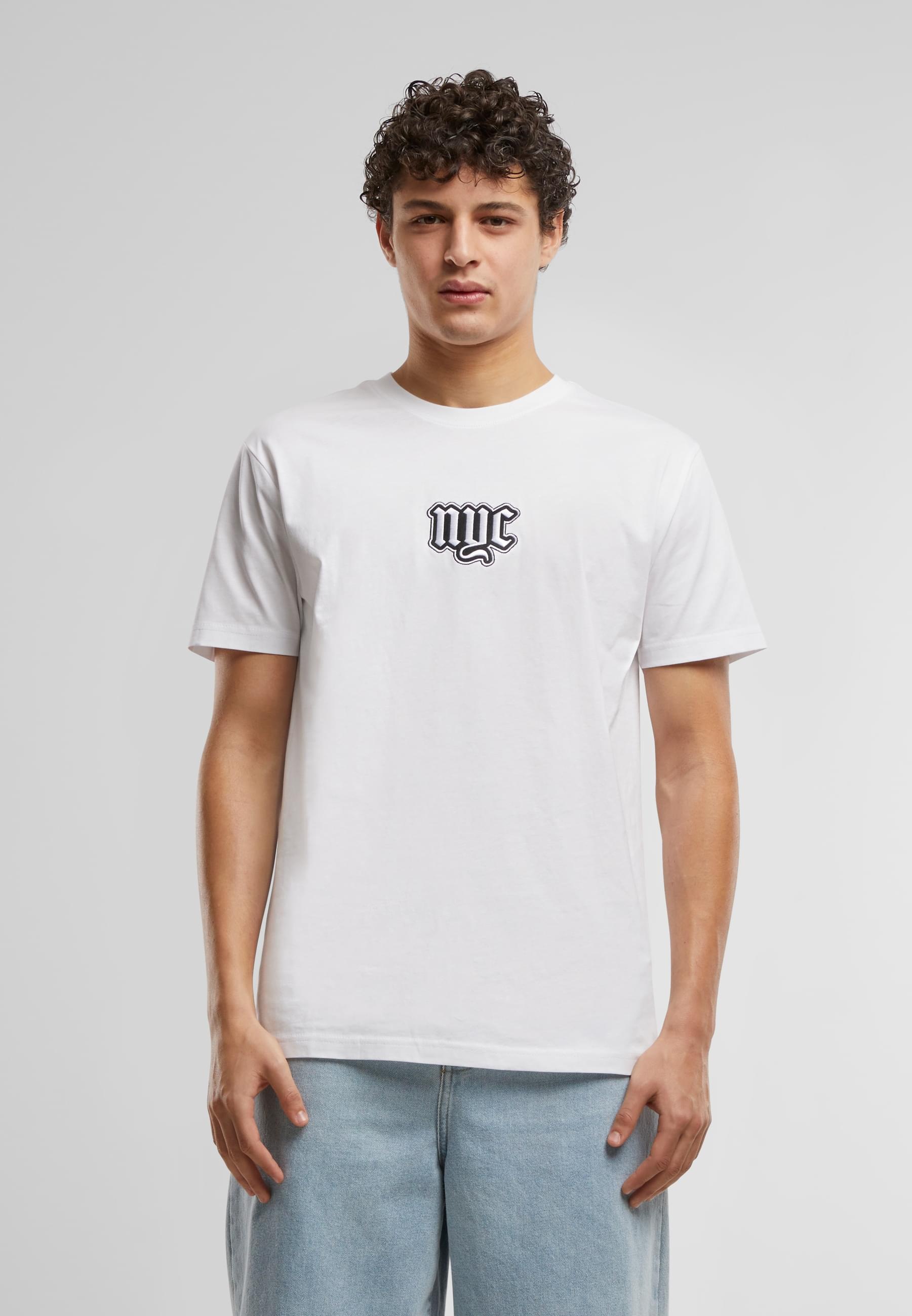 MisterTee T-Shirt »MisterTee NYC Old English Wording Patch Tee« 1 Stk.