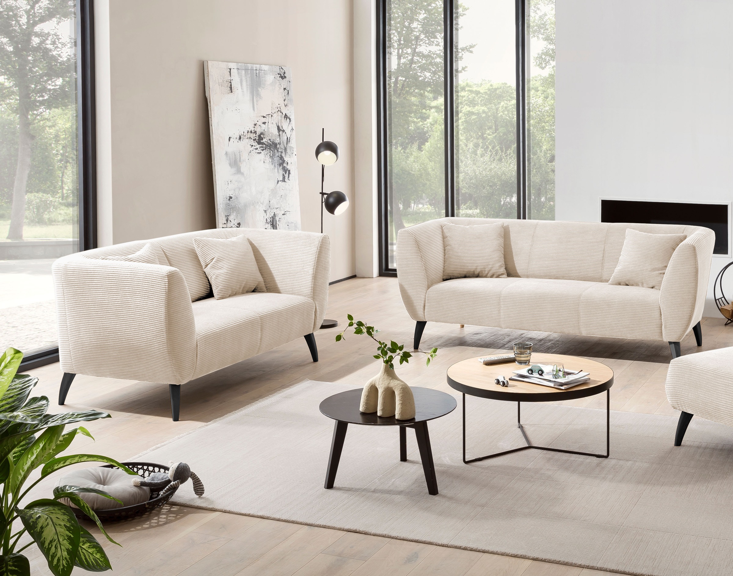 INOSIGN Polstergarnitur »Colori«, (Set, 2 tlg., 3-Sitzer und 2-Sitzer), auc günstig online kaufen