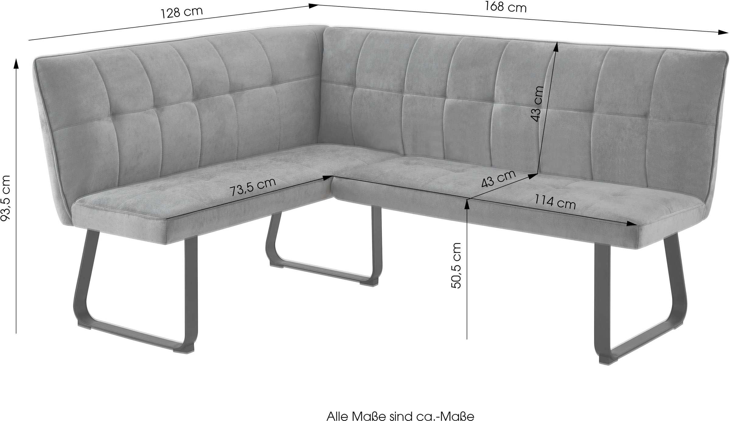 byLIVING Essgruppe »Eckbank Talea« 1 tlg. tlg. Komortable Nosaqfederung und gemütlicher Stoffbezug mit Farbauswahl