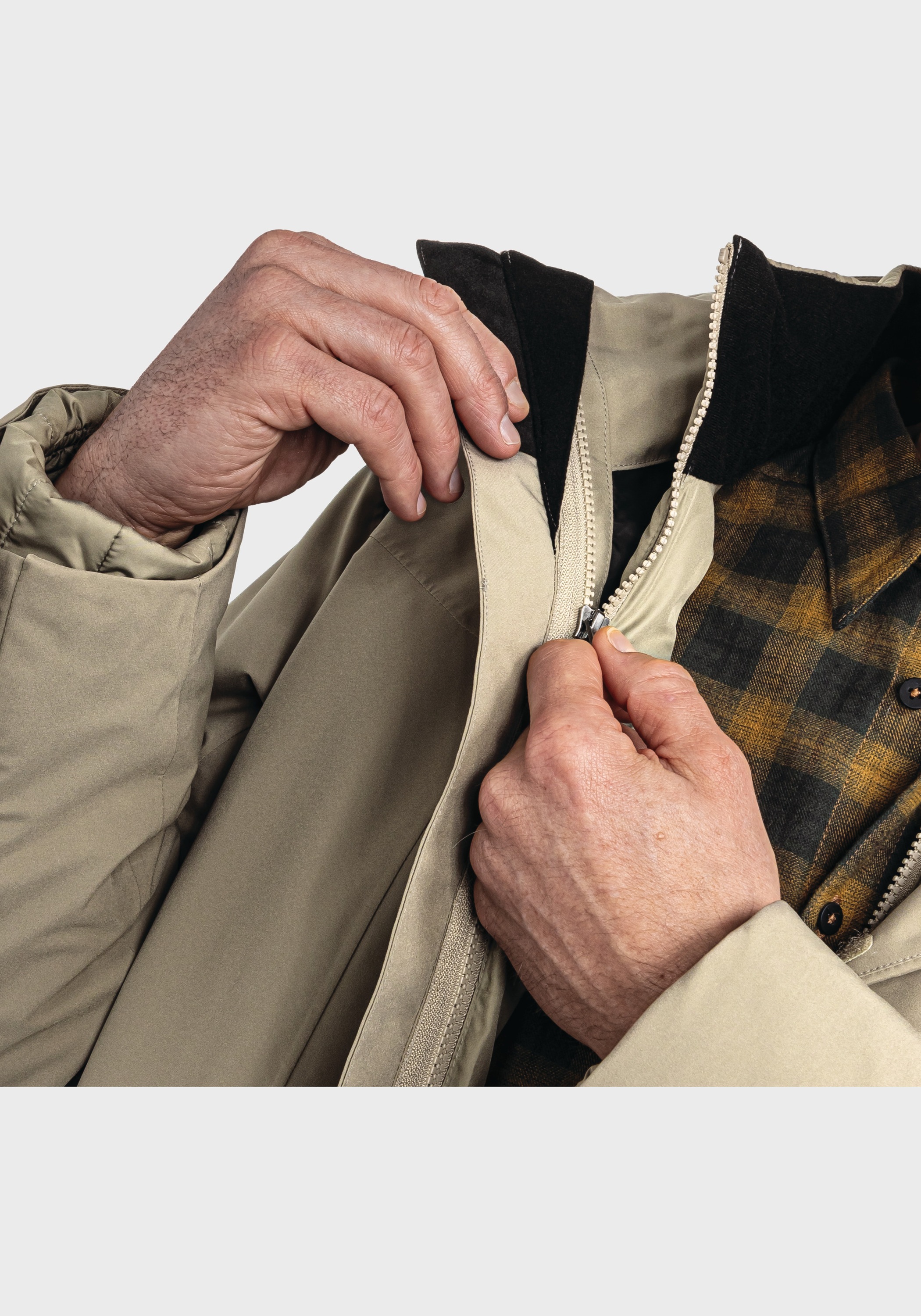Schöffel Doppeljacke »Urban 3in1 Parka Style Borkol MNS«, mit Kapuze