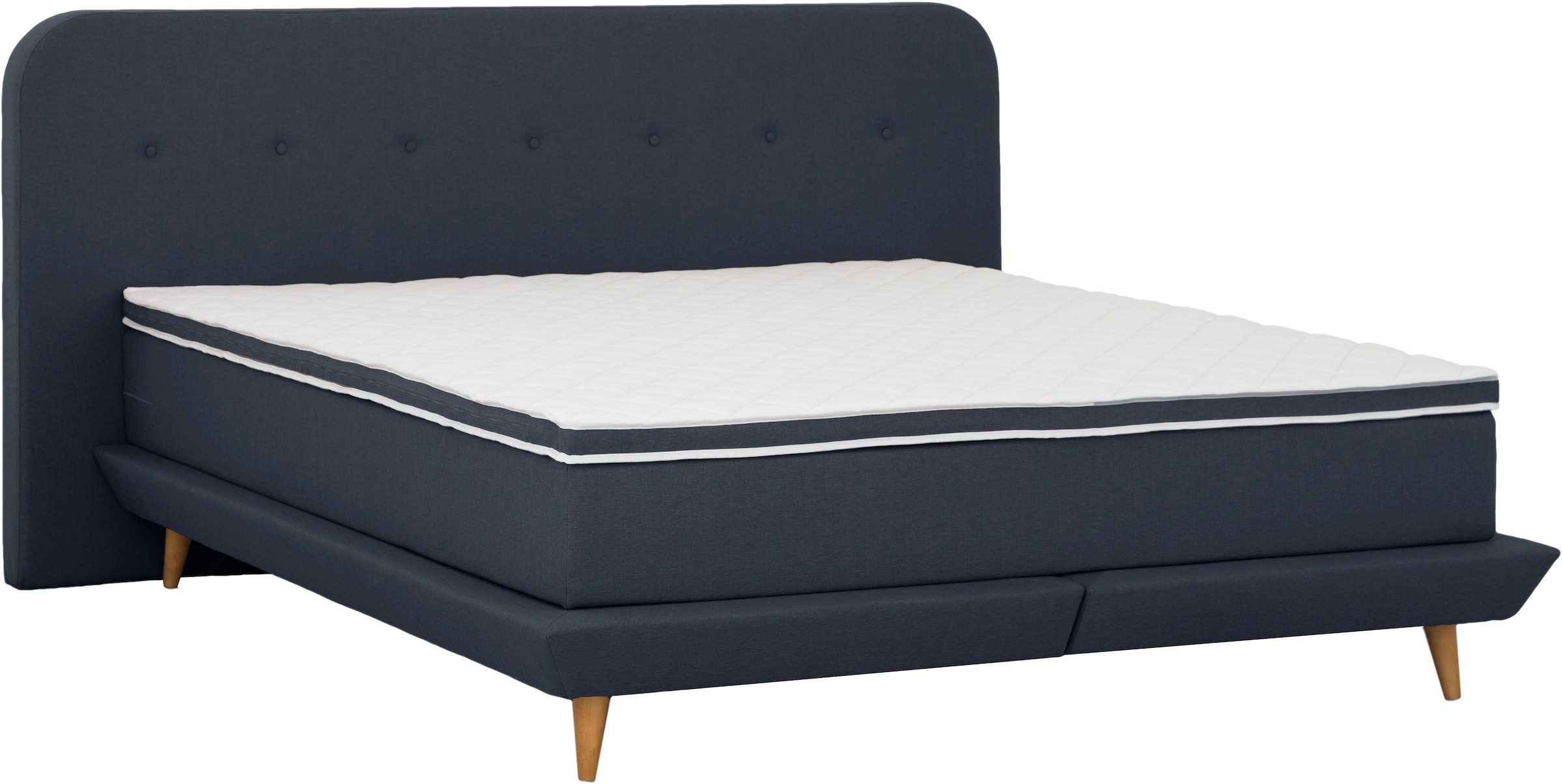 andas Boxspringbett »Premium«, Steppung mit Knopfheftung, inkl. Topper