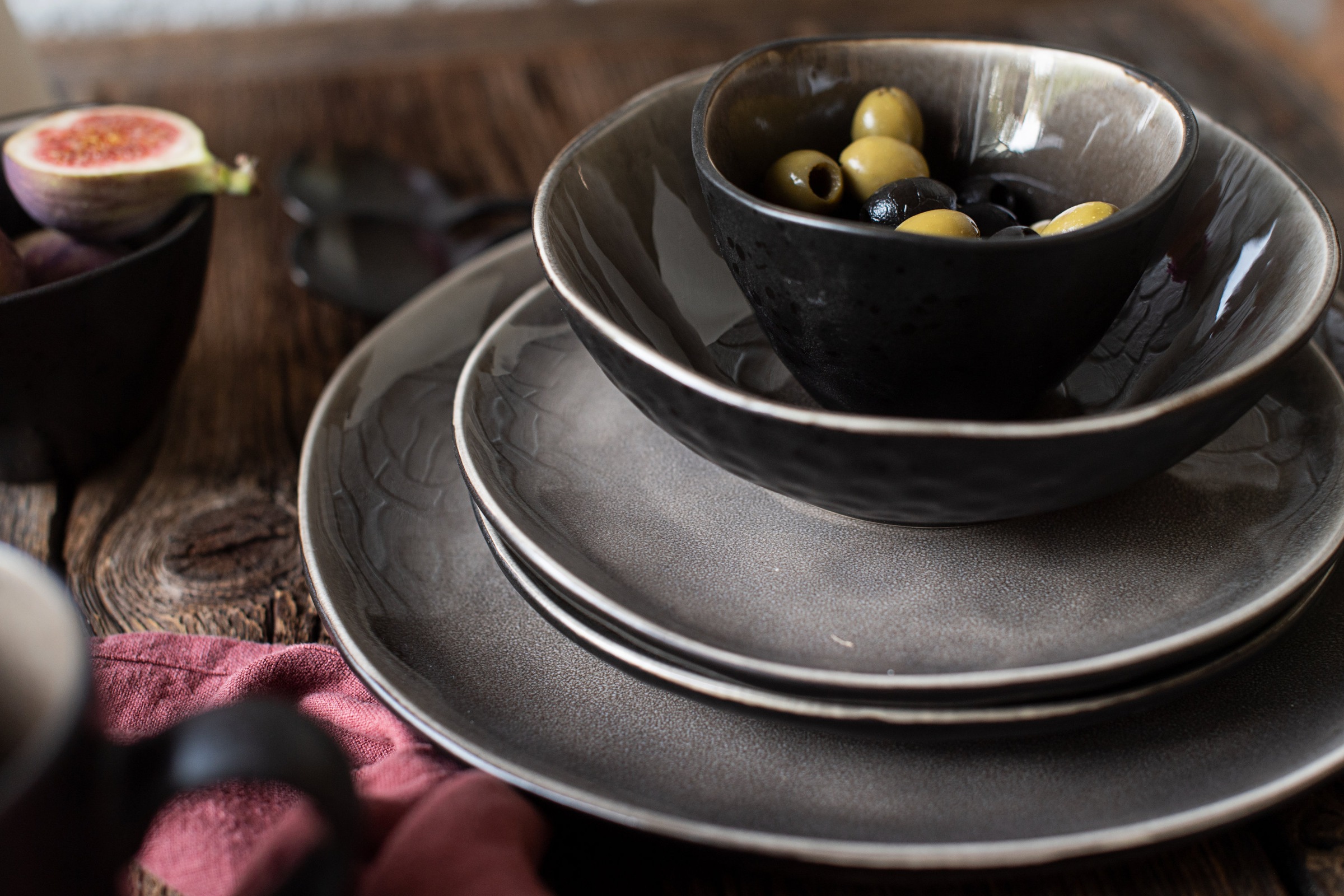 MÄSER Servierplatte »Niara Organic, Servierplatten-Set, Steinzeug«