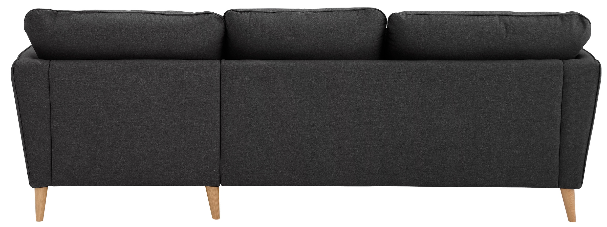 Home affaire Ecksofa »MARSEILLE (242/152cm),L-Form, Rec. rechts/links«, Massivholzbeine Eiche, Landhausstil, Wellenunterfederung