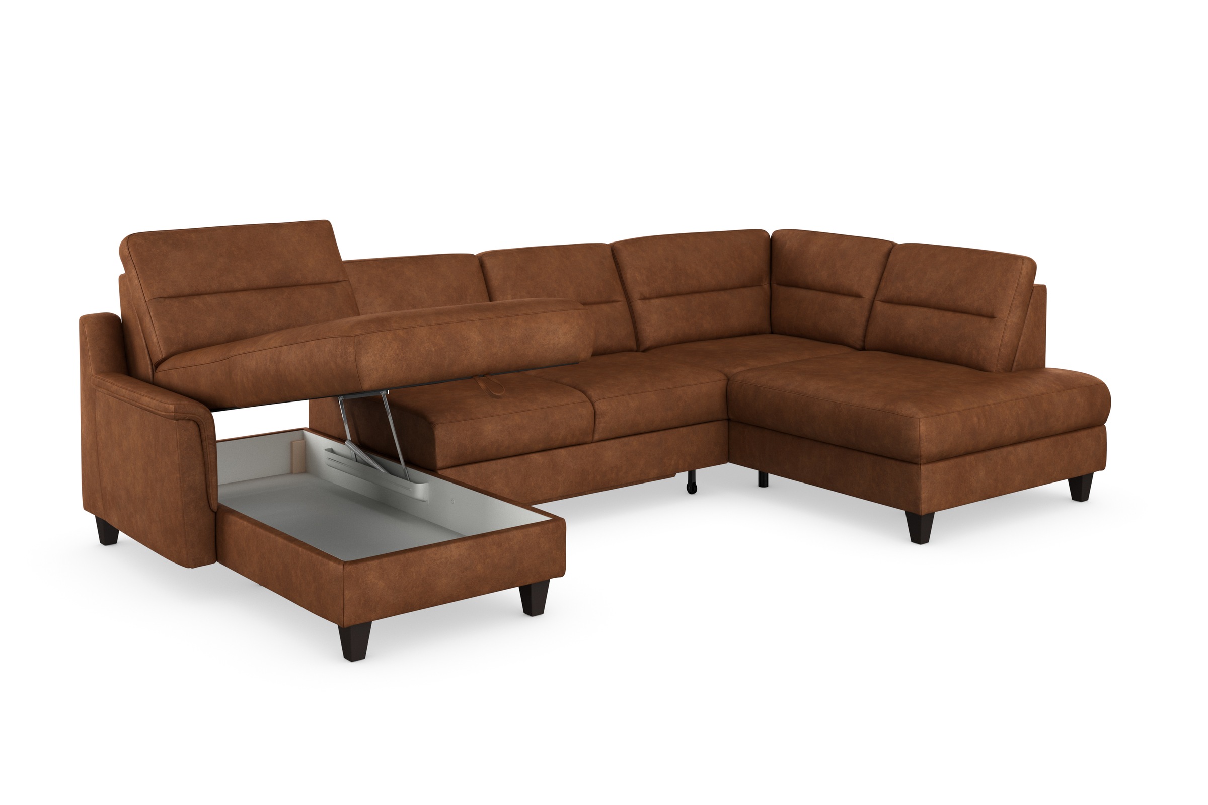 sit&more Wohnlandschaft »Farö U-Form«, inklusive Federkern, wahlweise mit Bettfunktion und Bettkasten