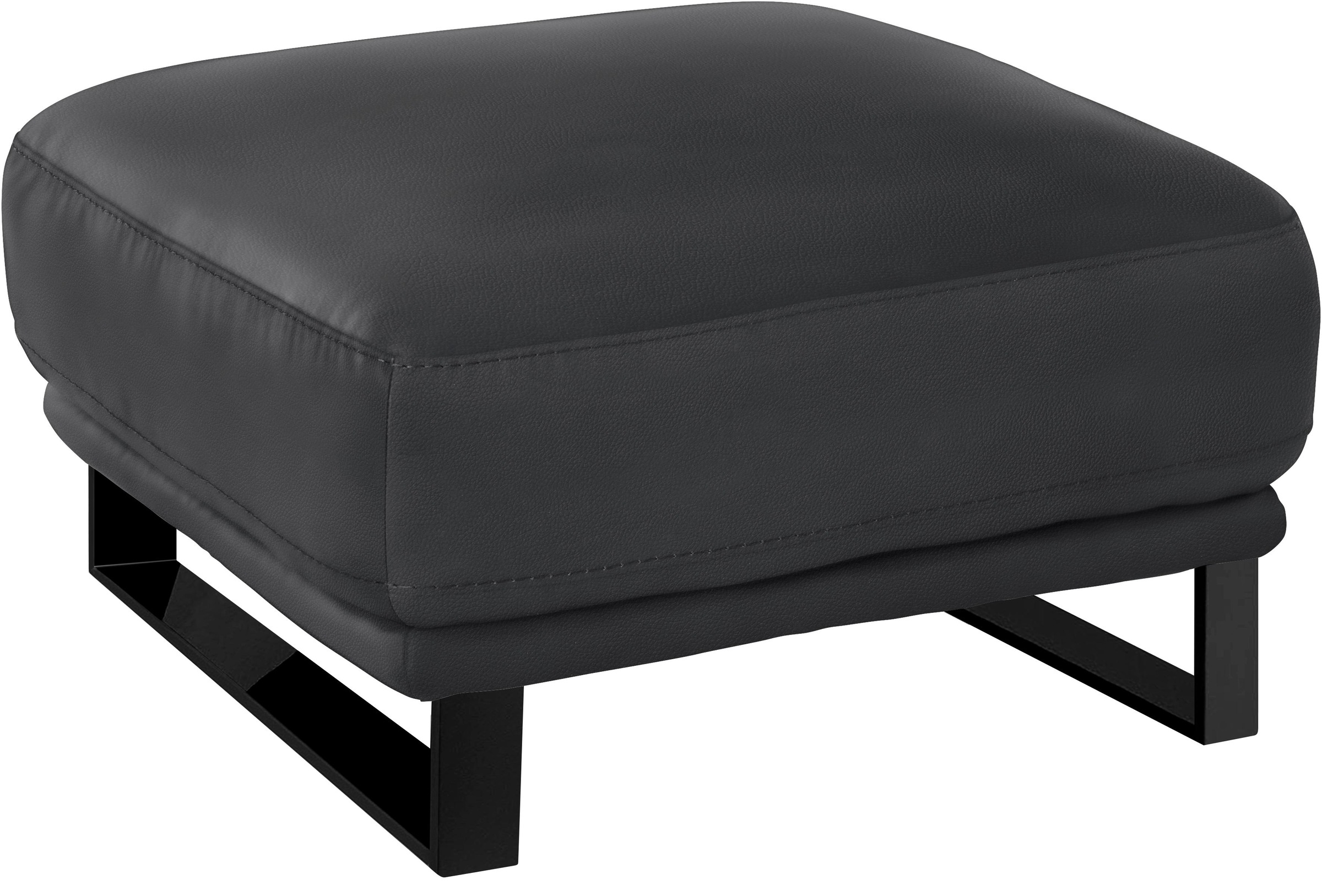 W.SCHILLIG Hocker »montanaa«, mit Metallkufen in Schwarz pulverbeschichtet, Breite 71 cm