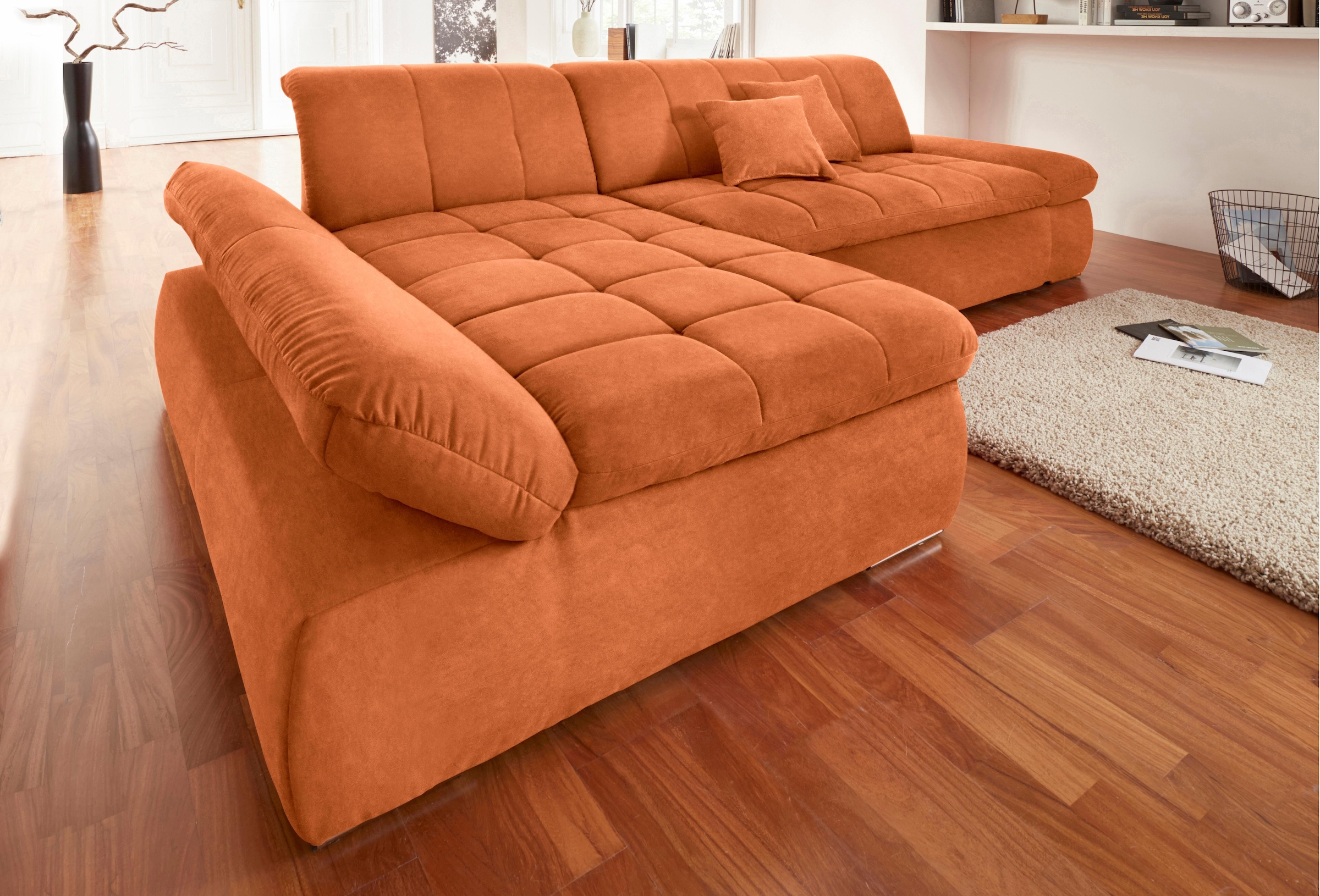 DOMO collection Ecksofa »NMoric XXL, B/T/H: 300/172/80cm, L-Form«, wahlweis günstig online kaufen